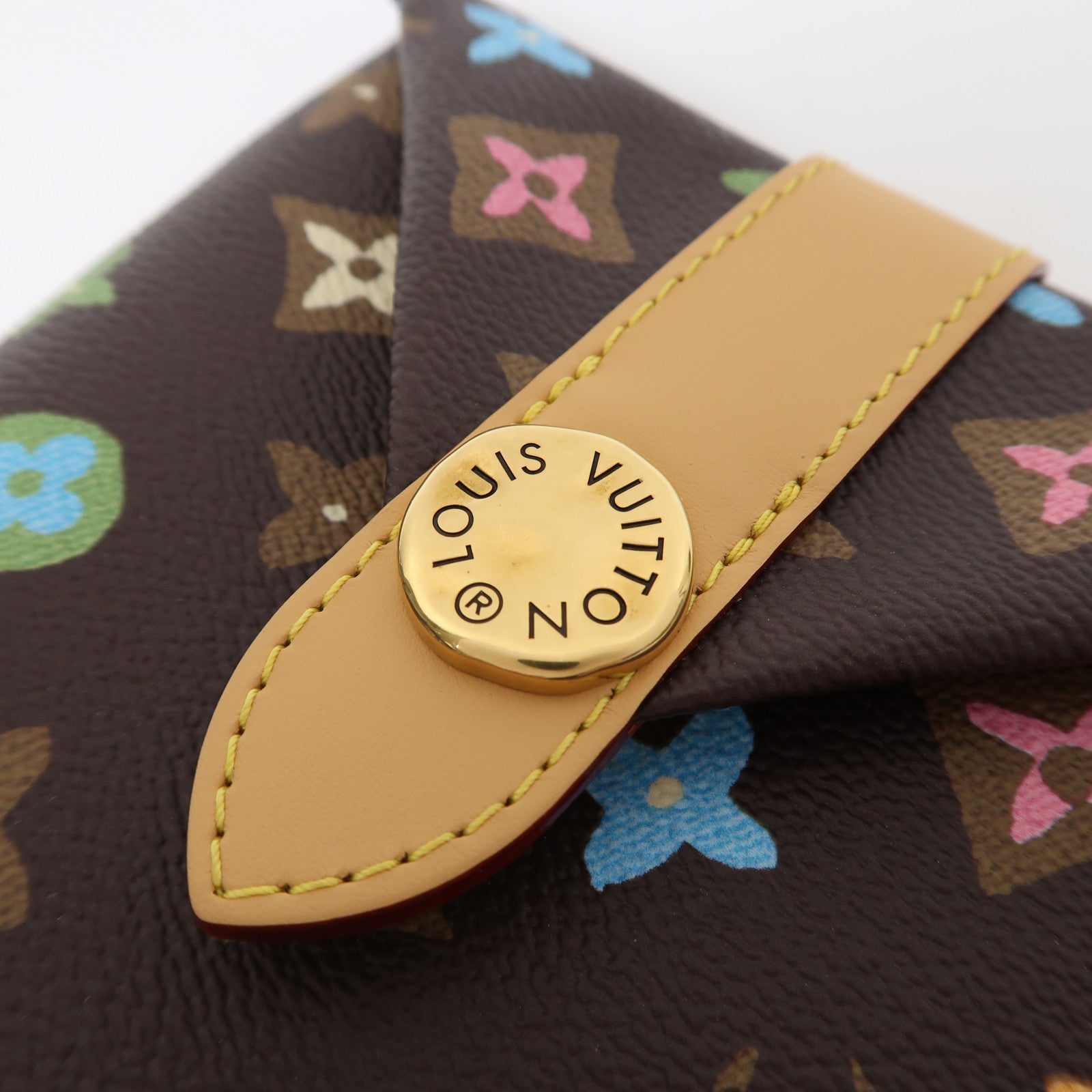 LOUIS VUITTON Monogram Craggy Envelope Pouch金扣肩背袋啡色
