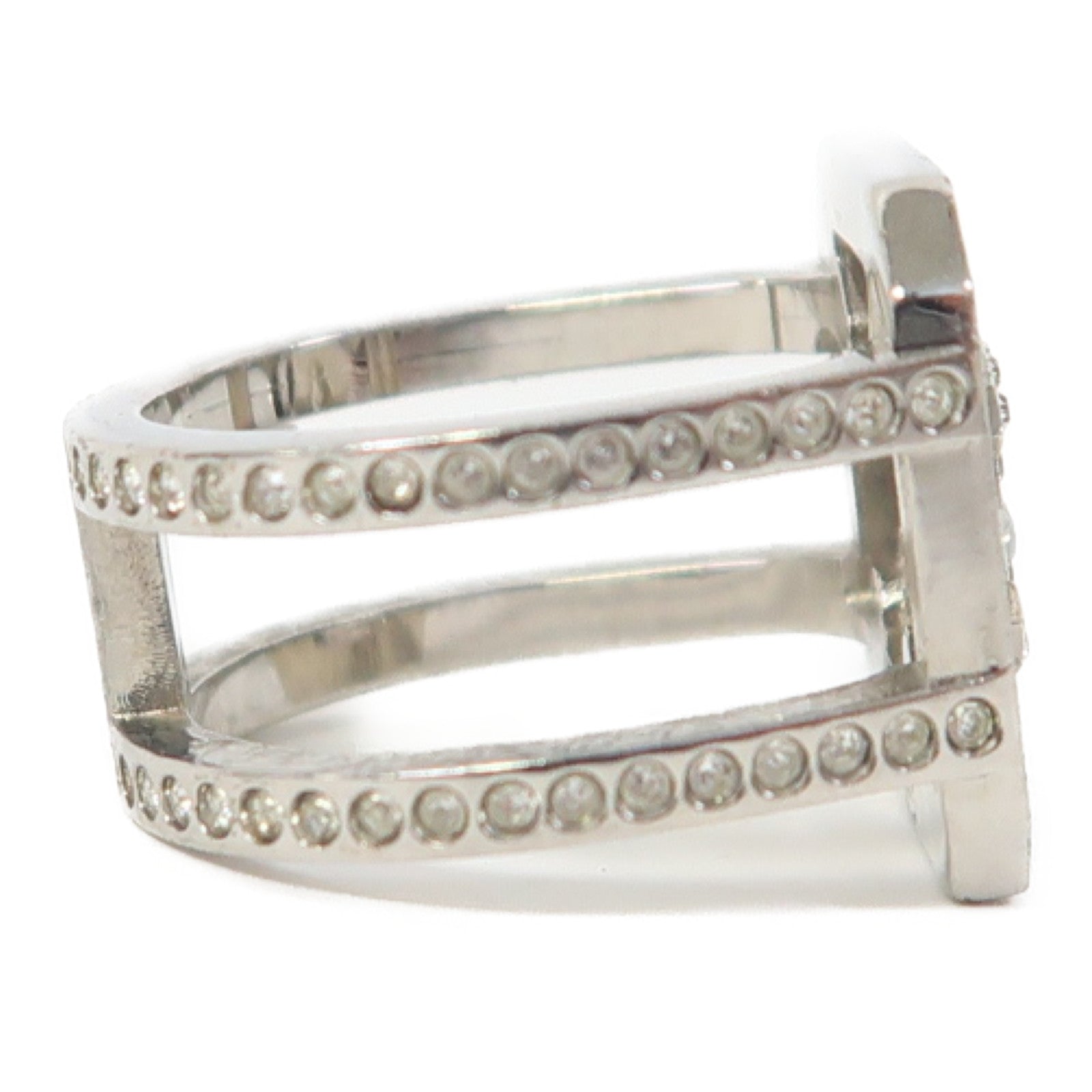 CHANEL 金屬Ring戒指銀色US#5