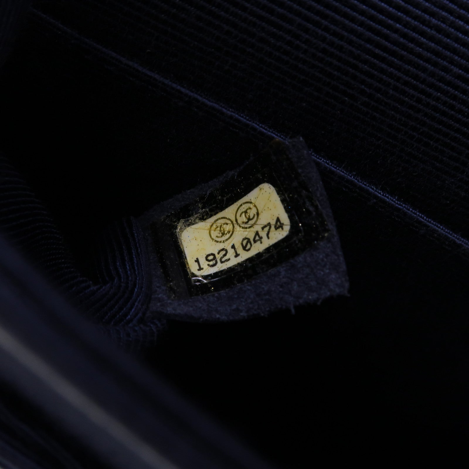CHANEL 菱格帆布Chain Shoulder Bag銀扣肩背袋深藍色