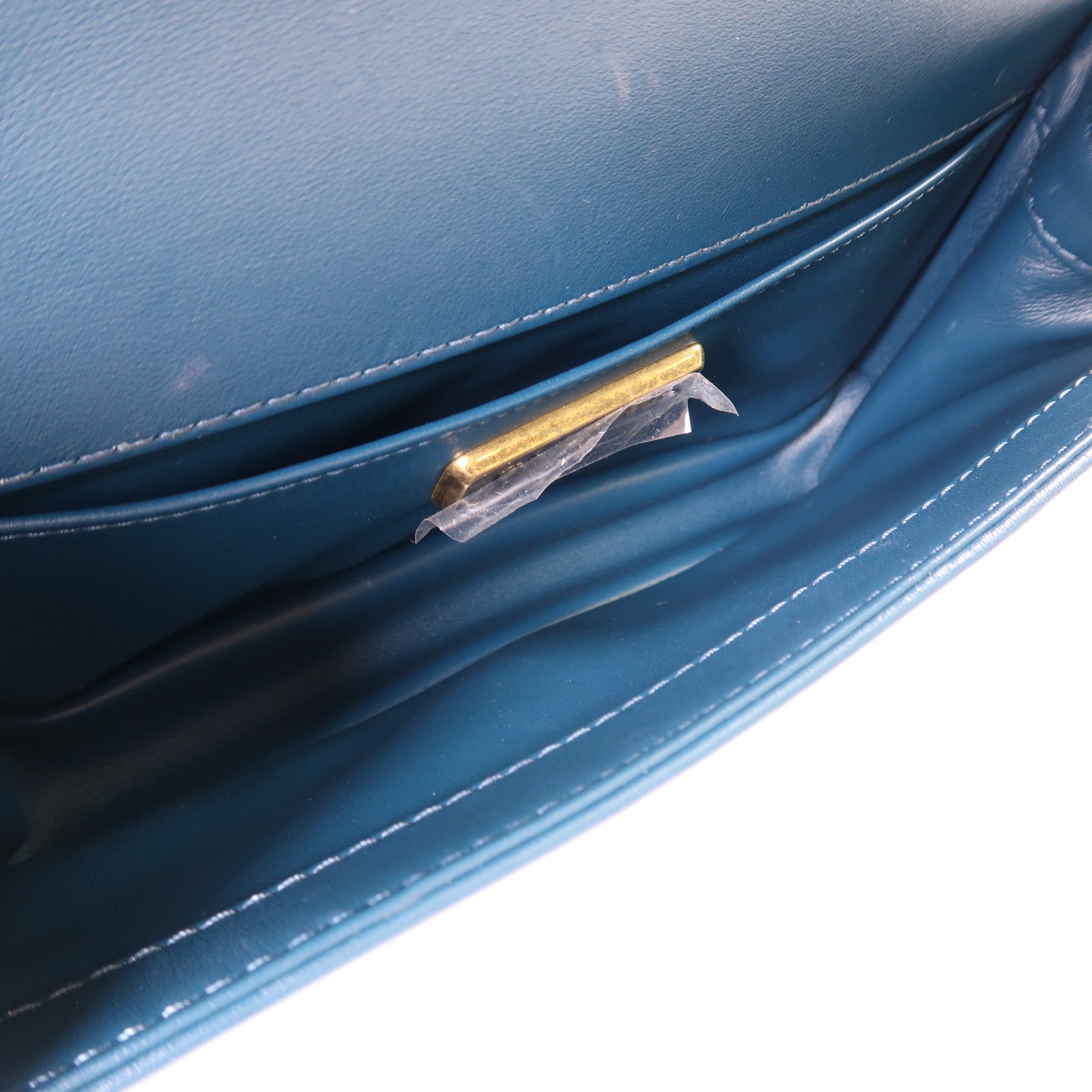 CHANEL 蛇皮皮革Boy 25金扣手挽肩背兩用袋