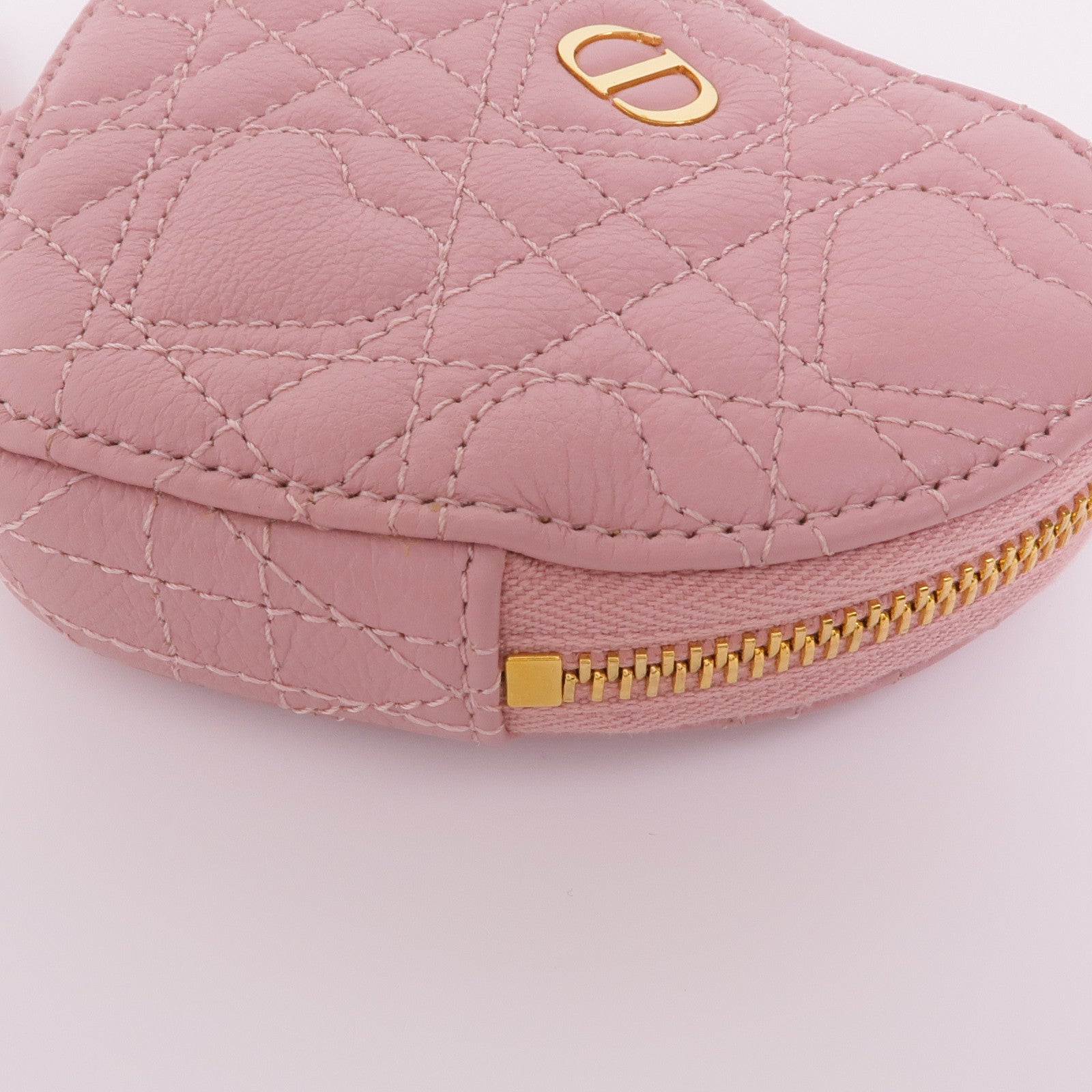 Dior 牛皮皮革Caro Heart Chain Shoulder Bag金扣鏈帶肩背袋