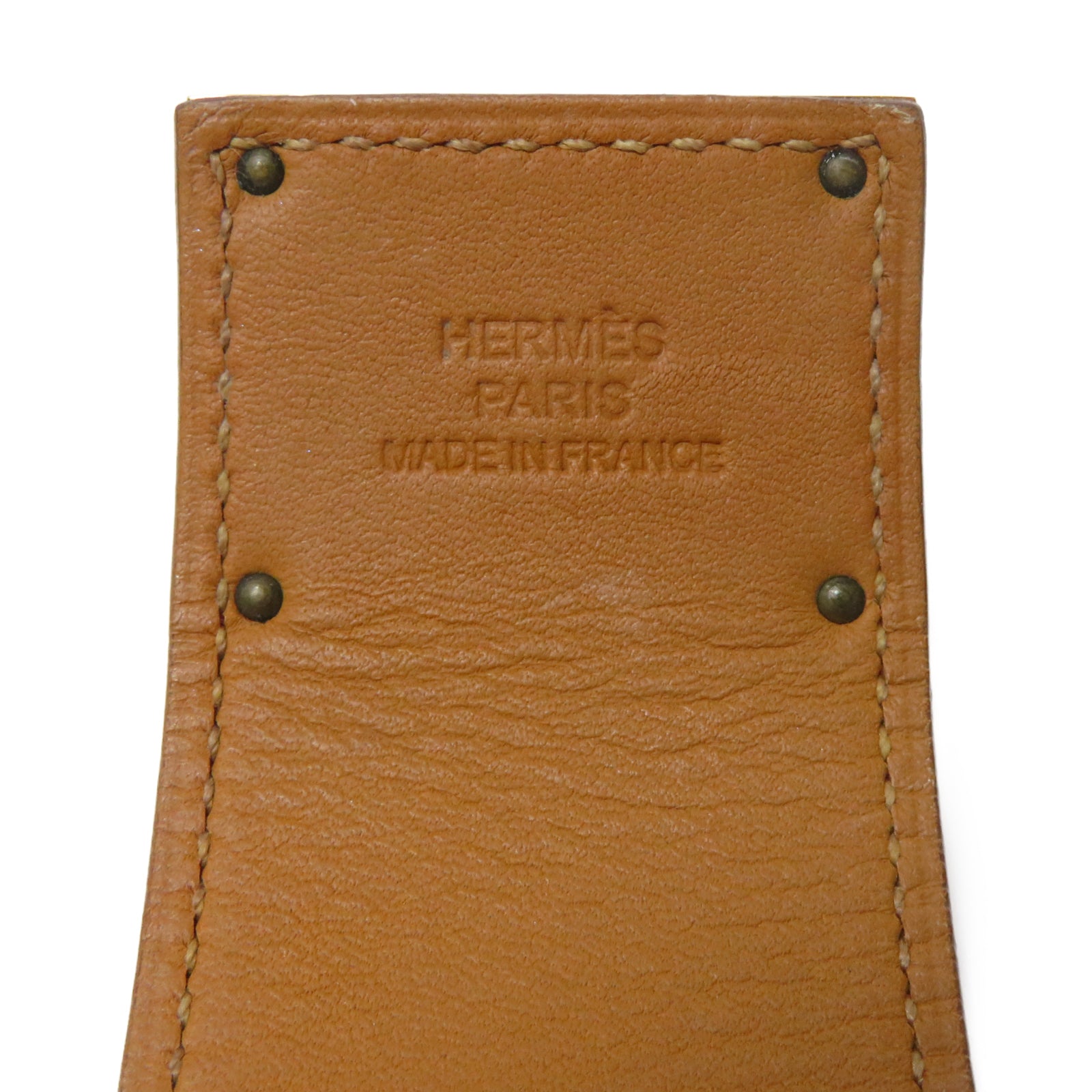 HERMES 【激減優惠】Swift皮革Kelly Dog Bracelet金扣手鐲橙色