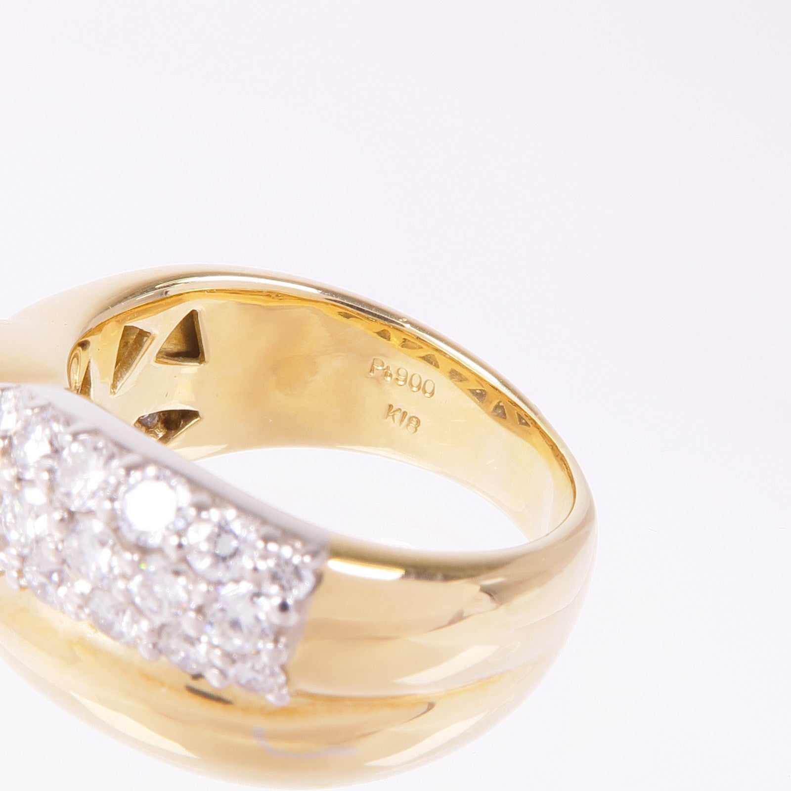 JEWELRY 18K黃金/PT900鉑金Diamond Ring鑽石戒指US#6