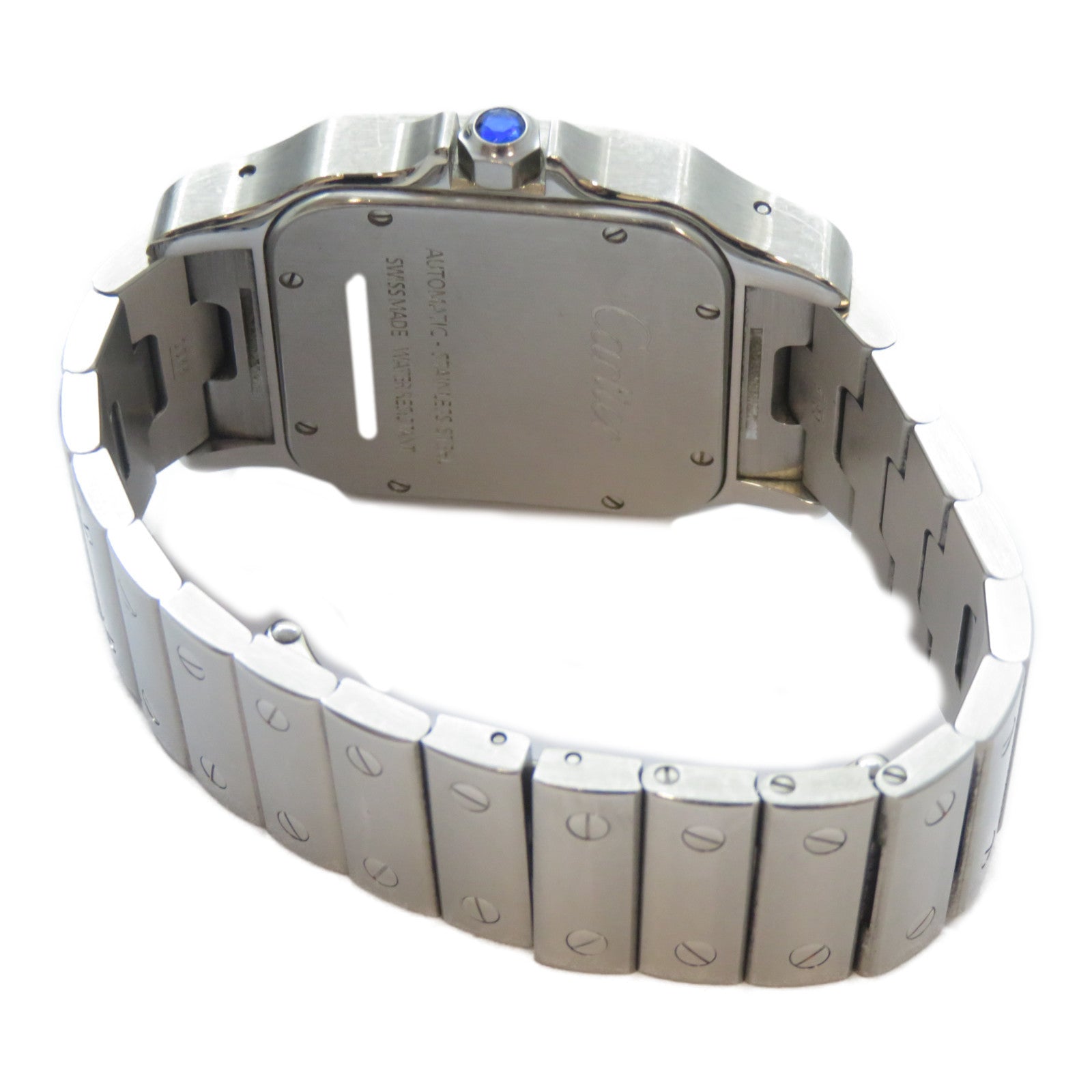 CARTIER Santos Galbee不鏽鋼手錶自動機芯白色
