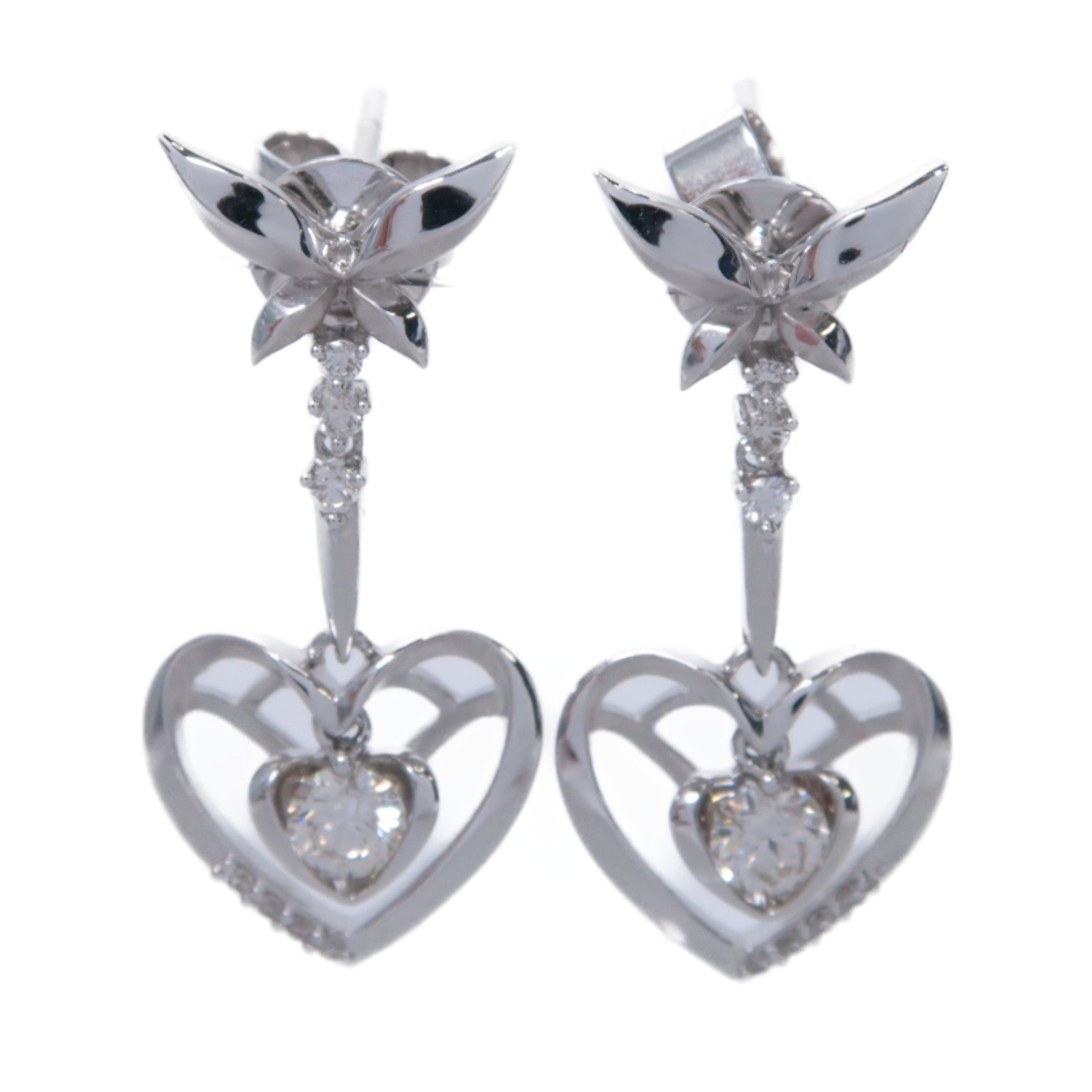 JEWELRY 【激減優惠】18K白金Diamond Earrings 0.314ct/0.101ct鑽石耳環