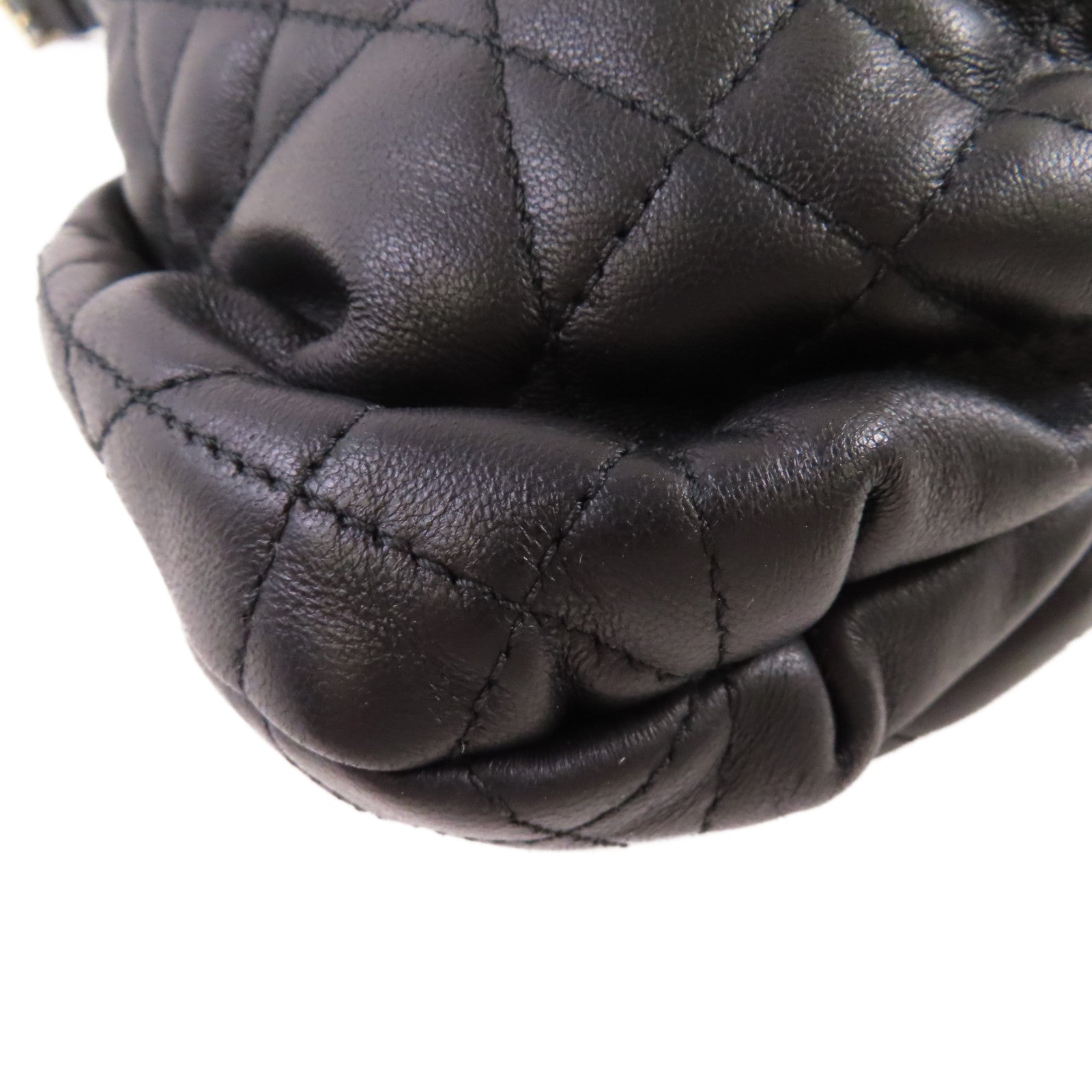 Dior 牛皮皮革Bucket Bag金扣鏈帶肩背袋黑色