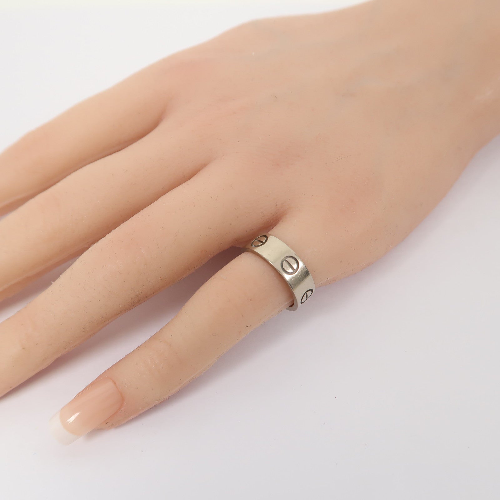 CARTIER 18K白金Love Ring戒指Cartier#49/US#4.75