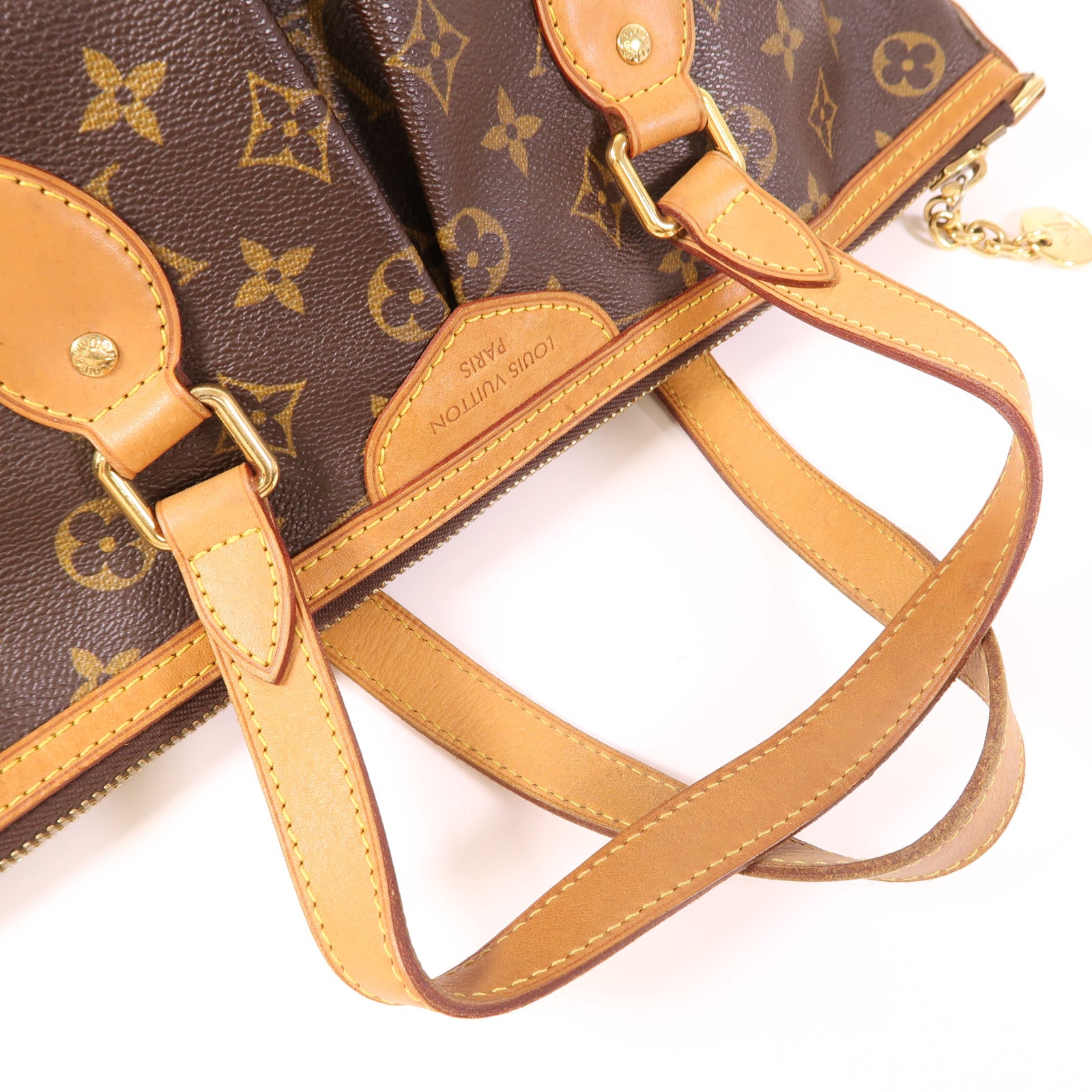 LOUIS VUITTON LV GHW Palermo PM 2 Way Shoulder Bag M40145 Monogram Brown