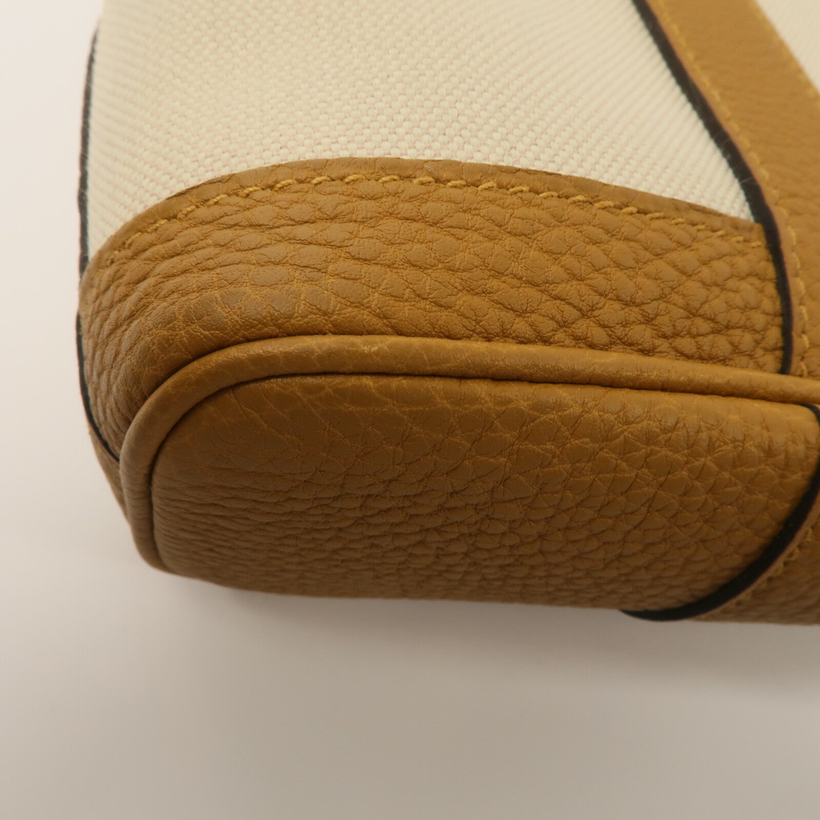 HERMES 帆布Garden File 28手挽肩背兩用袋Sesame