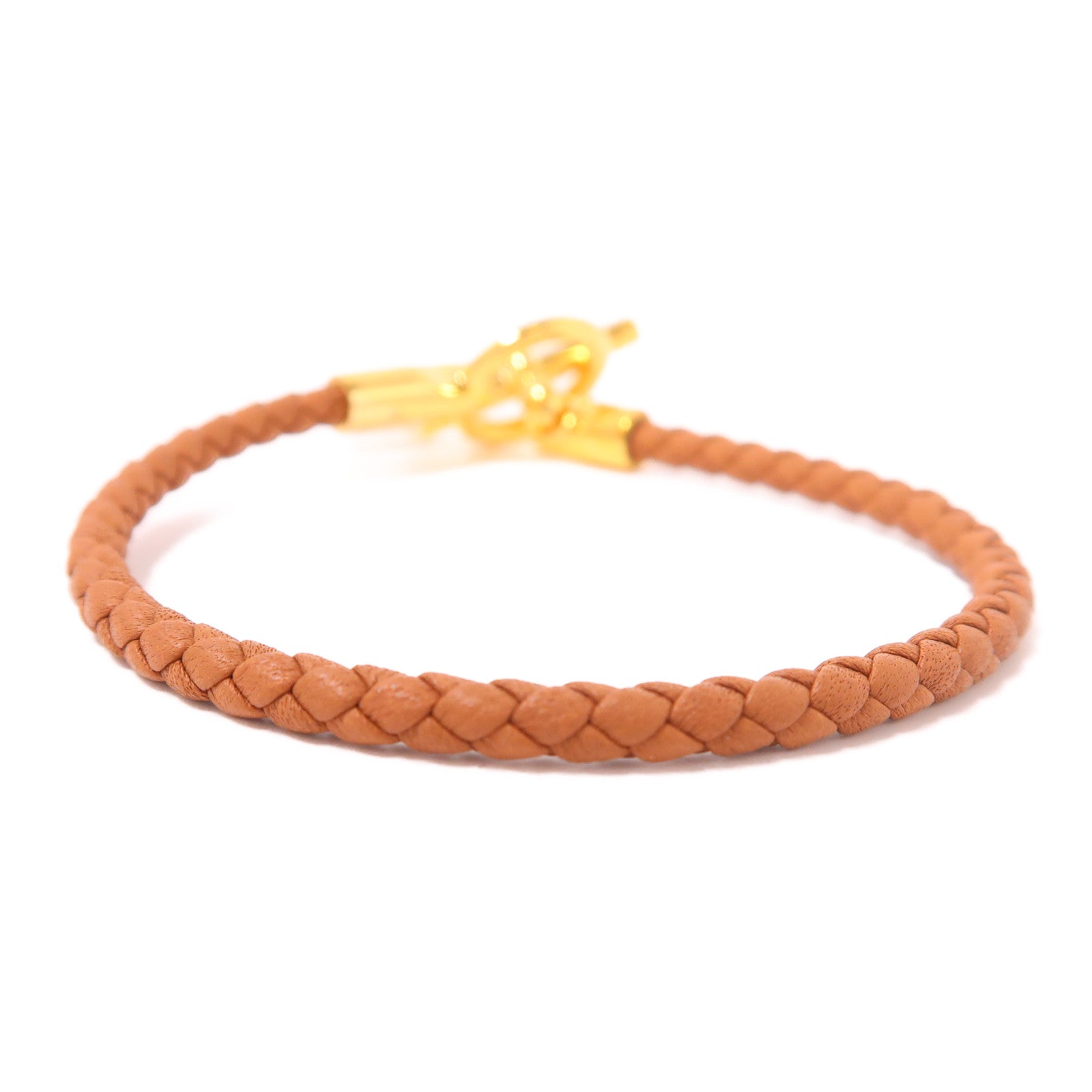 HERMES Swift皮革Glenan H Trio Bracelet金扣手帶Gold