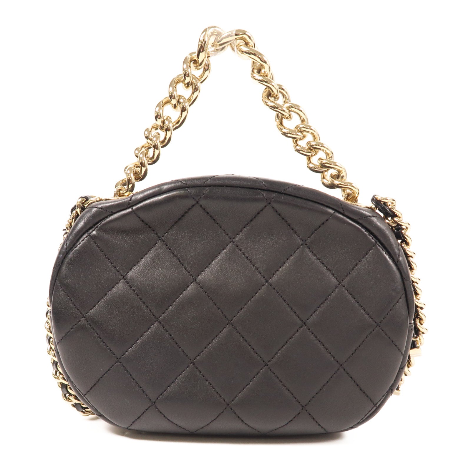 CHANEL 【激減優惠】牛皮皮革2 Way Chain Shoulder金扣手挽肩背兩用袋