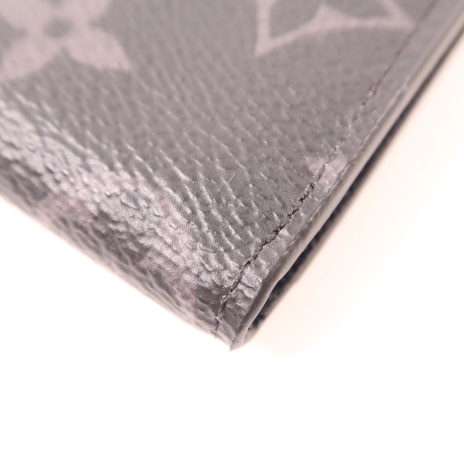 LOUIS VUITTON Monogram Eclipse Porte Monnaie Jour銀扣零錢包黑色