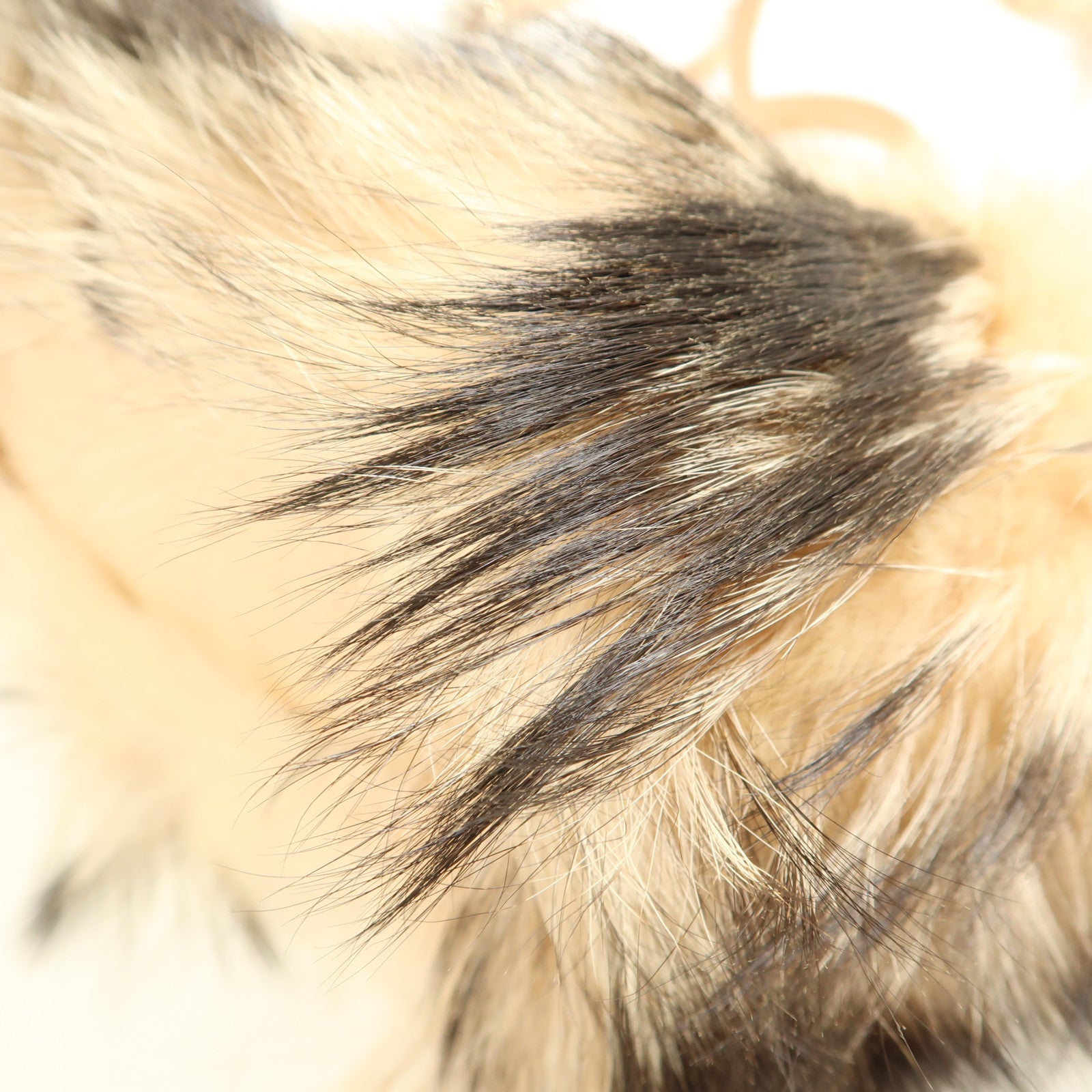 FENDI 狐狸毛Peekaboo S Size銀扣手挽肩背兩用袋