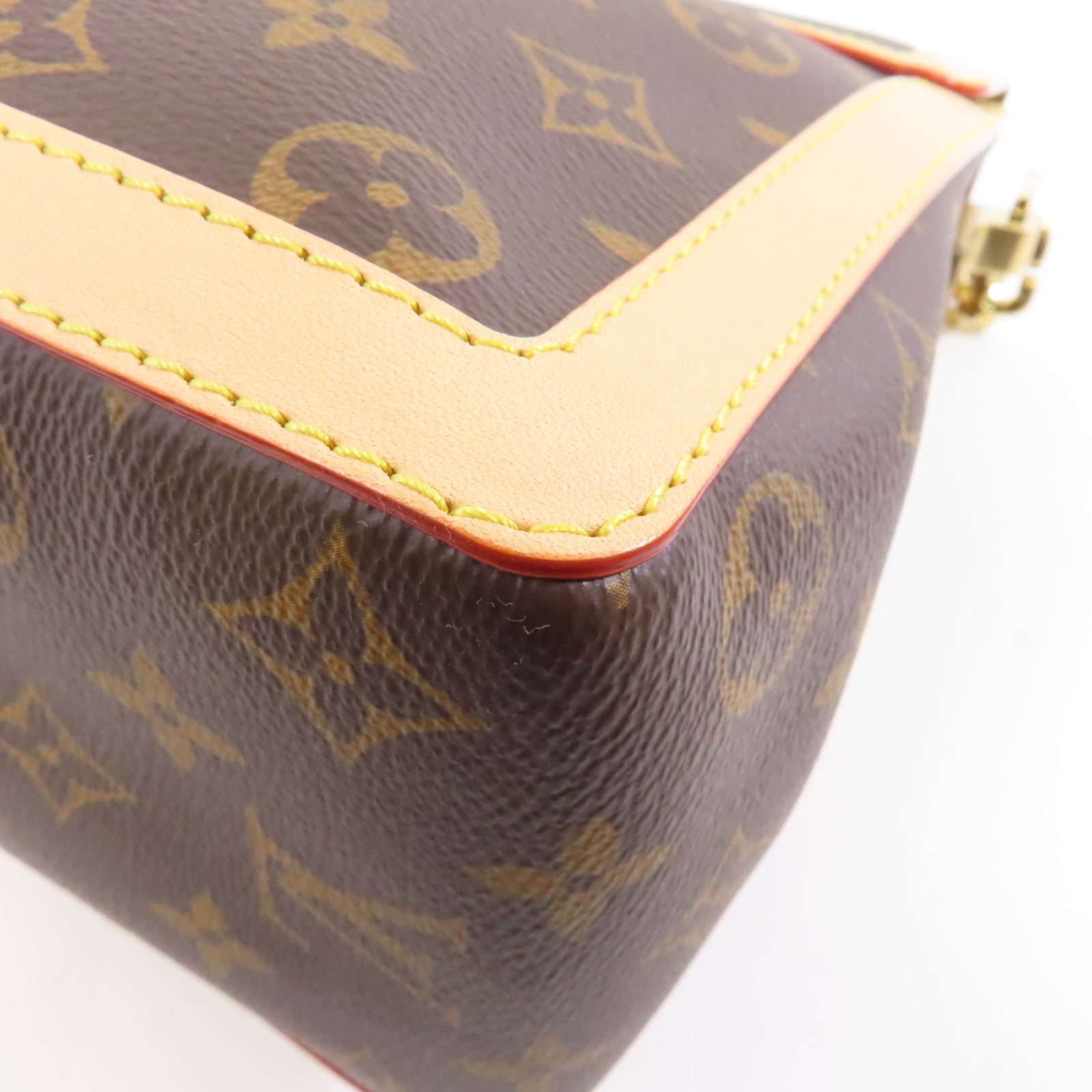 LOUIS VUITTON 【激減優惠】Monogram Dauphine Soft GM金扣手挽肩背兩用袋棕色
