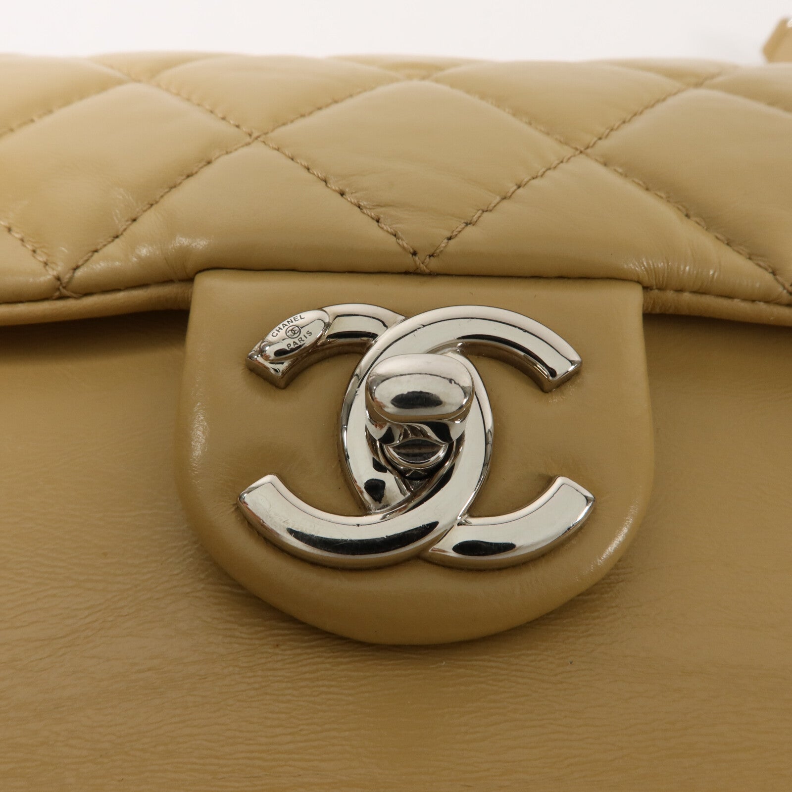 CHANEL 牛皮皮革Flap Bag鏈帶肩背袋