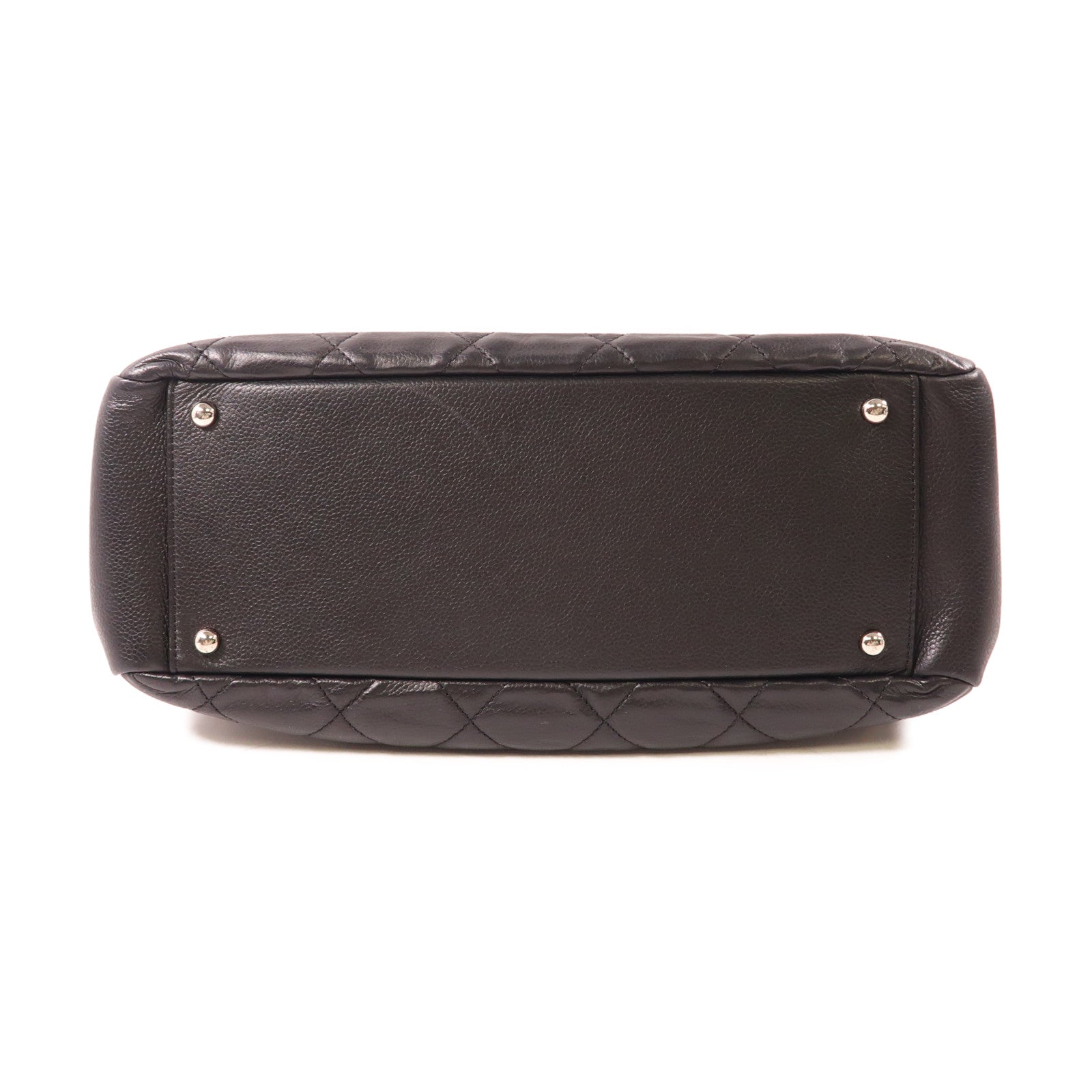 CHANEL 牛皮皮革Shoulder Tote銀扣鏈帶肩背袋/手挽袋
