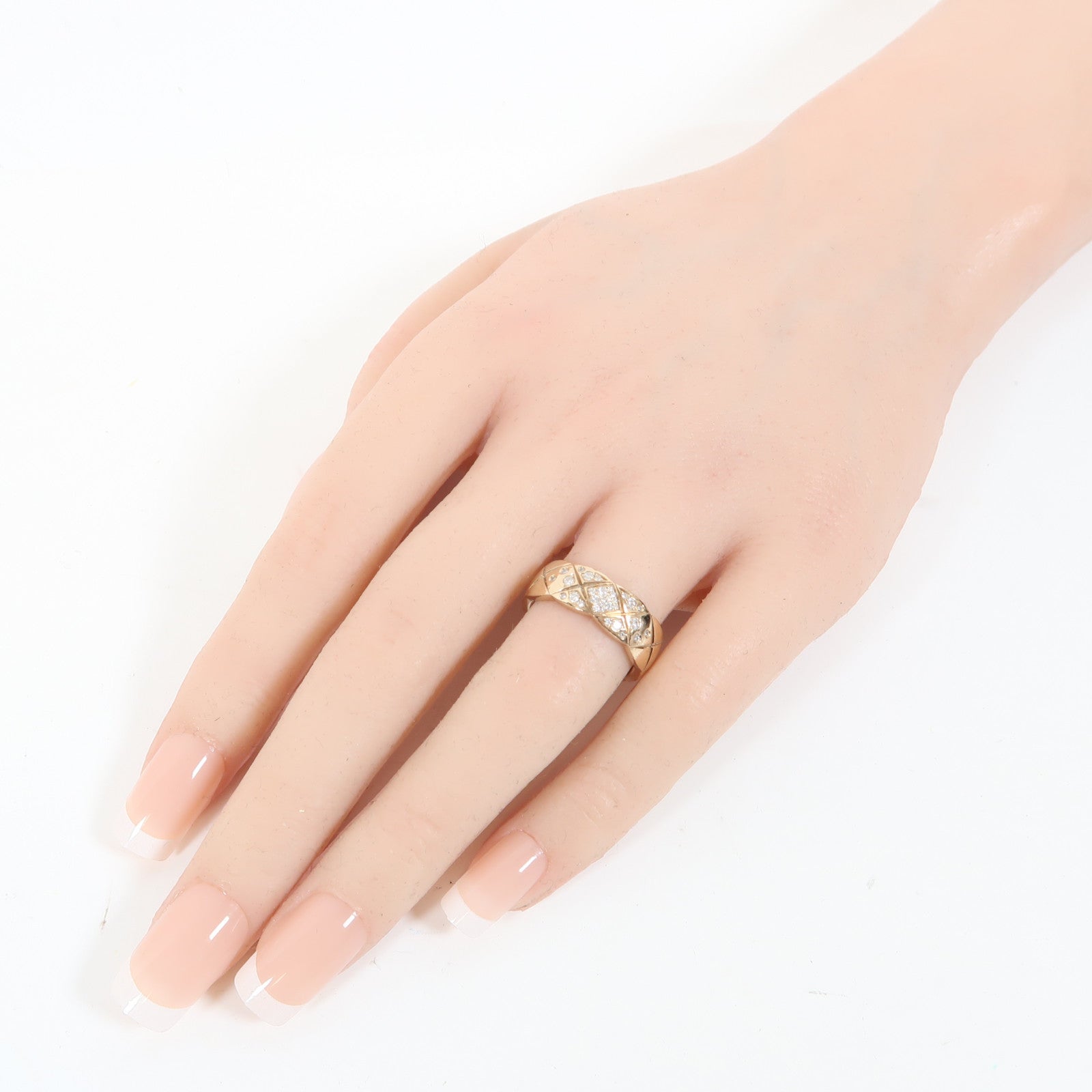 CHANEL 【激減優惠】18K玫瑰金/鑽石Coco Crush Ring戒指US#6.75