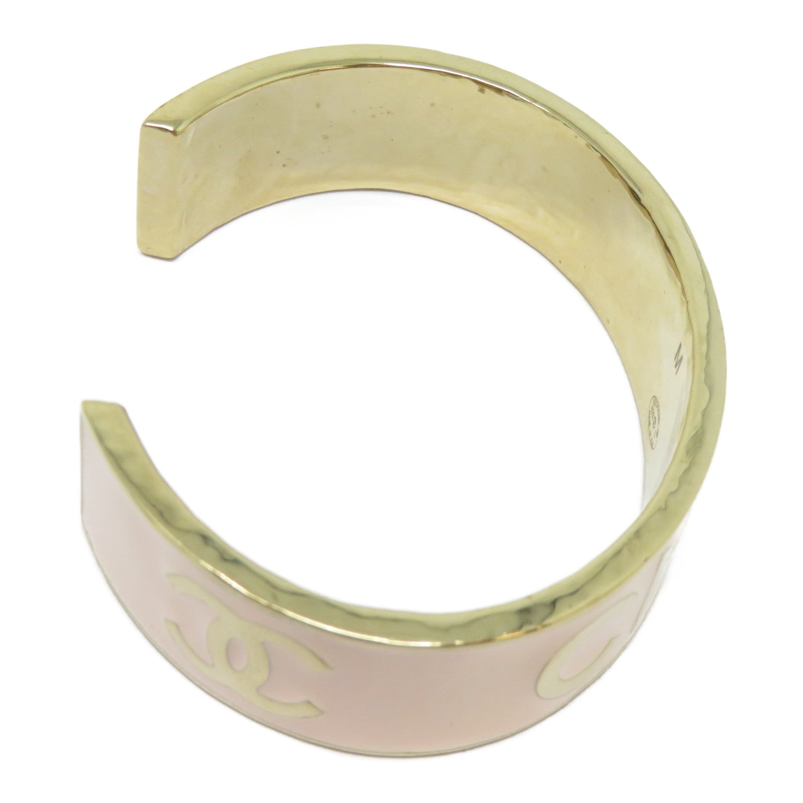 CHANEL 金屬Bangle手鐲金色/粉紅色＃M