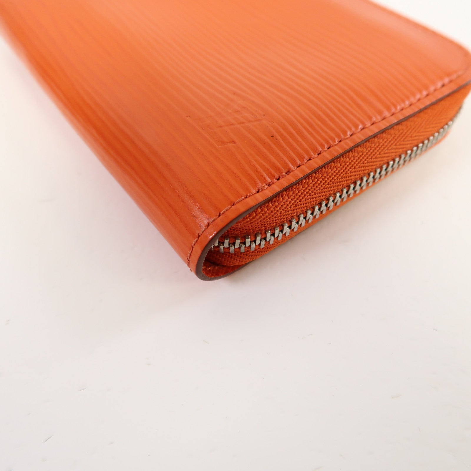 LOUIS VUITTON Epi Zippy Coin Purse銀扣零錢包橙色