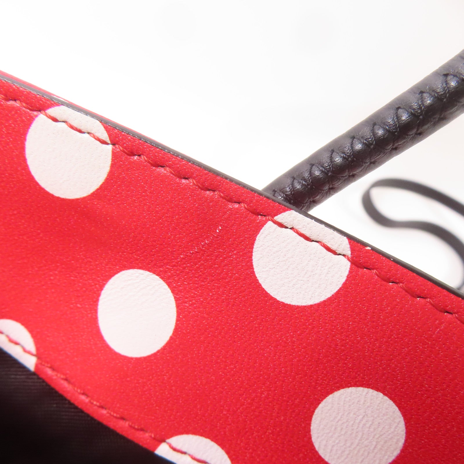 MOSCHINO 牛皮皮革Tote Bag手挽肩背兩用袋紅色/白色