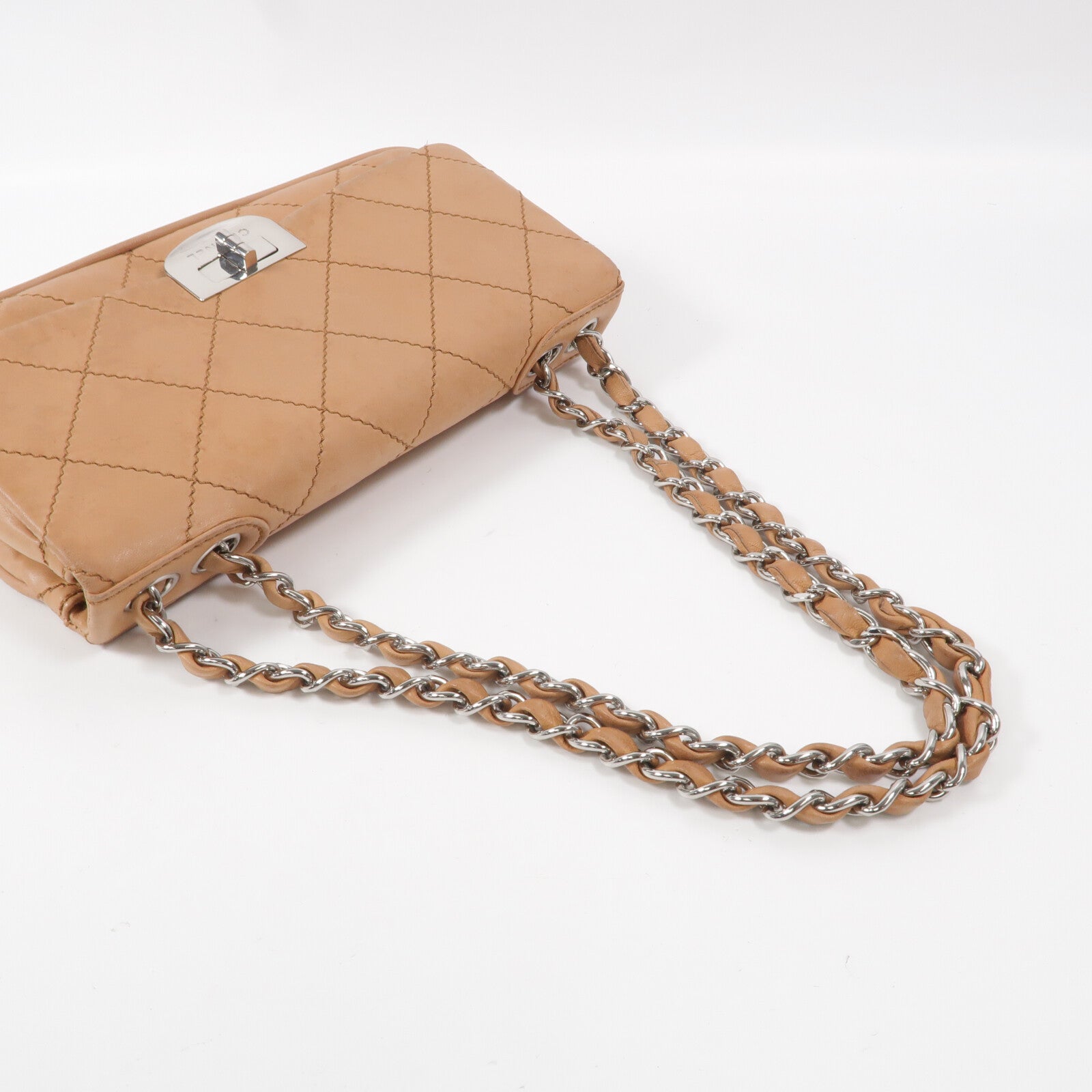 CHANEL 牛皮皮革Chain Shoulder鏈帶肩背袋