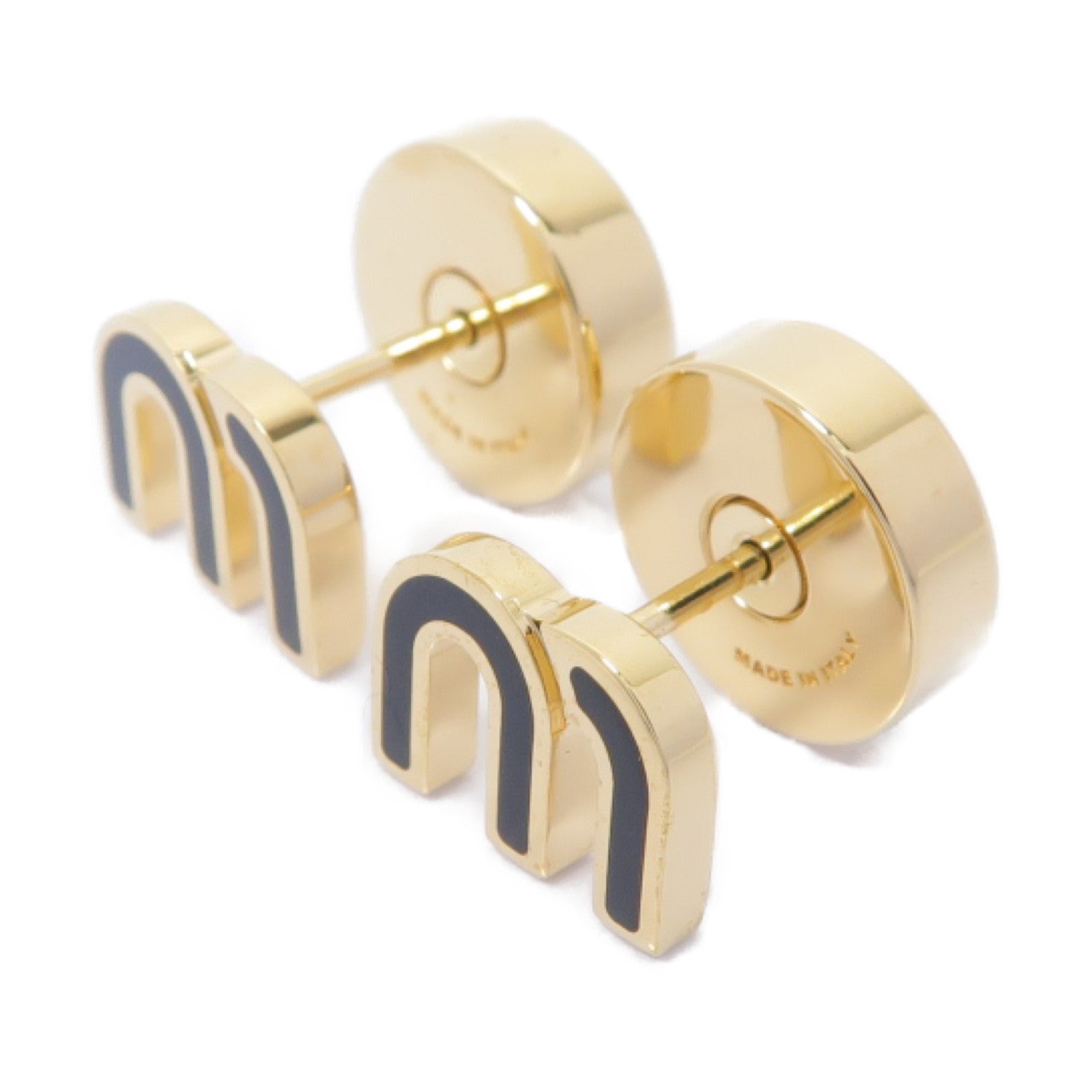 Miu Miu 金屬Earrings耳環黑色/金色