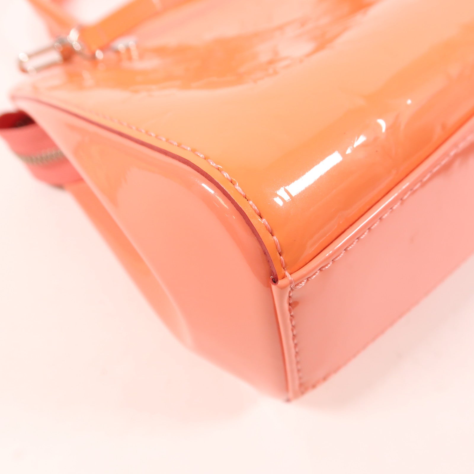LOUIS VUITTON Monogram Vernis Shoulder Bag銀扣手挽肩背兩用袋