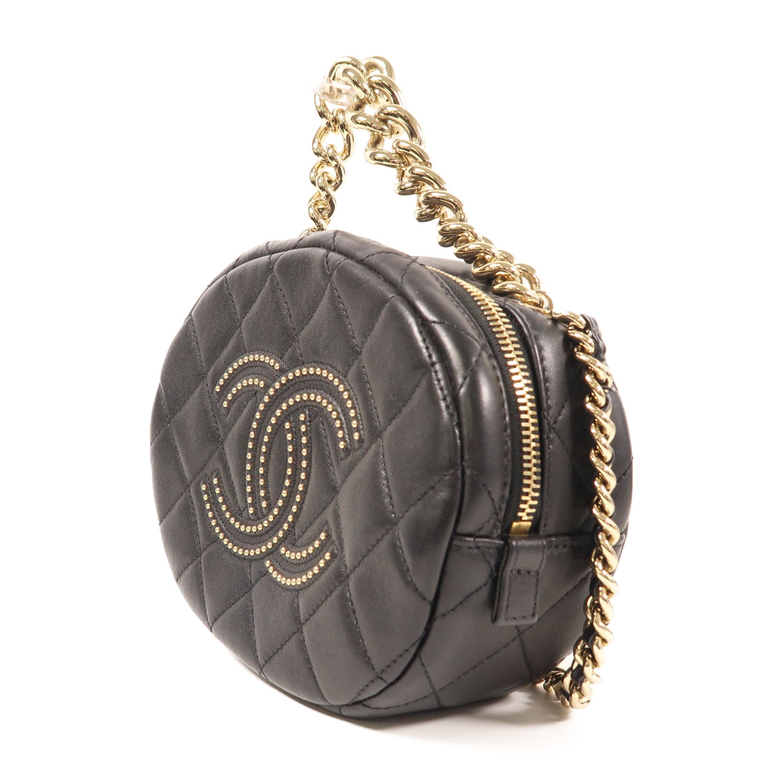 CHANEL 【激減優惠】牛皮皮革2 Way Chain Shoulder金扣手挽肩背兩用袋