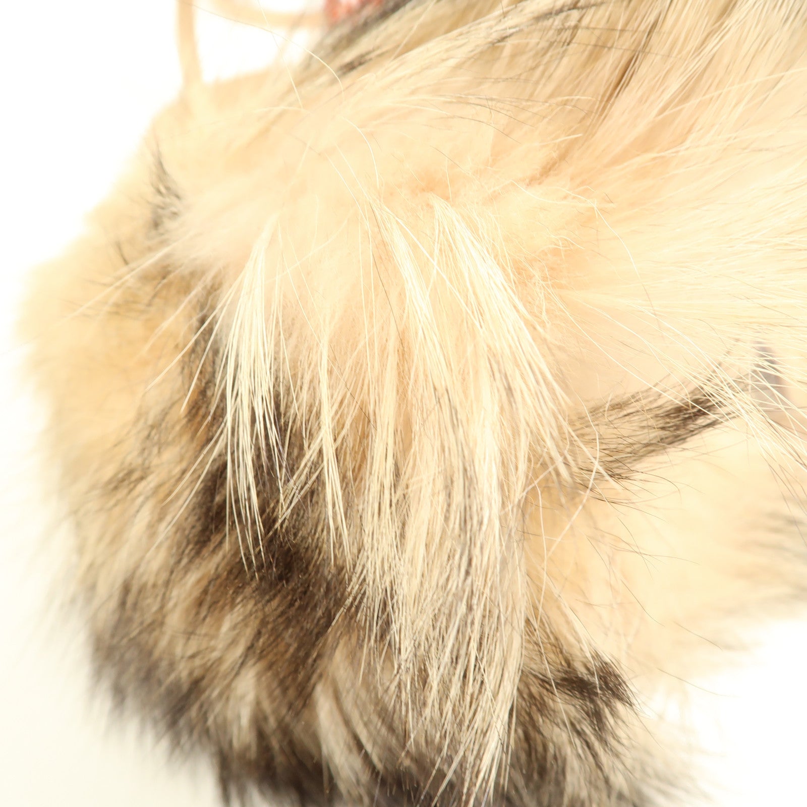 FENDI 狐狸毛Peekaboo S Size銀扣手挽肩背兩用袋