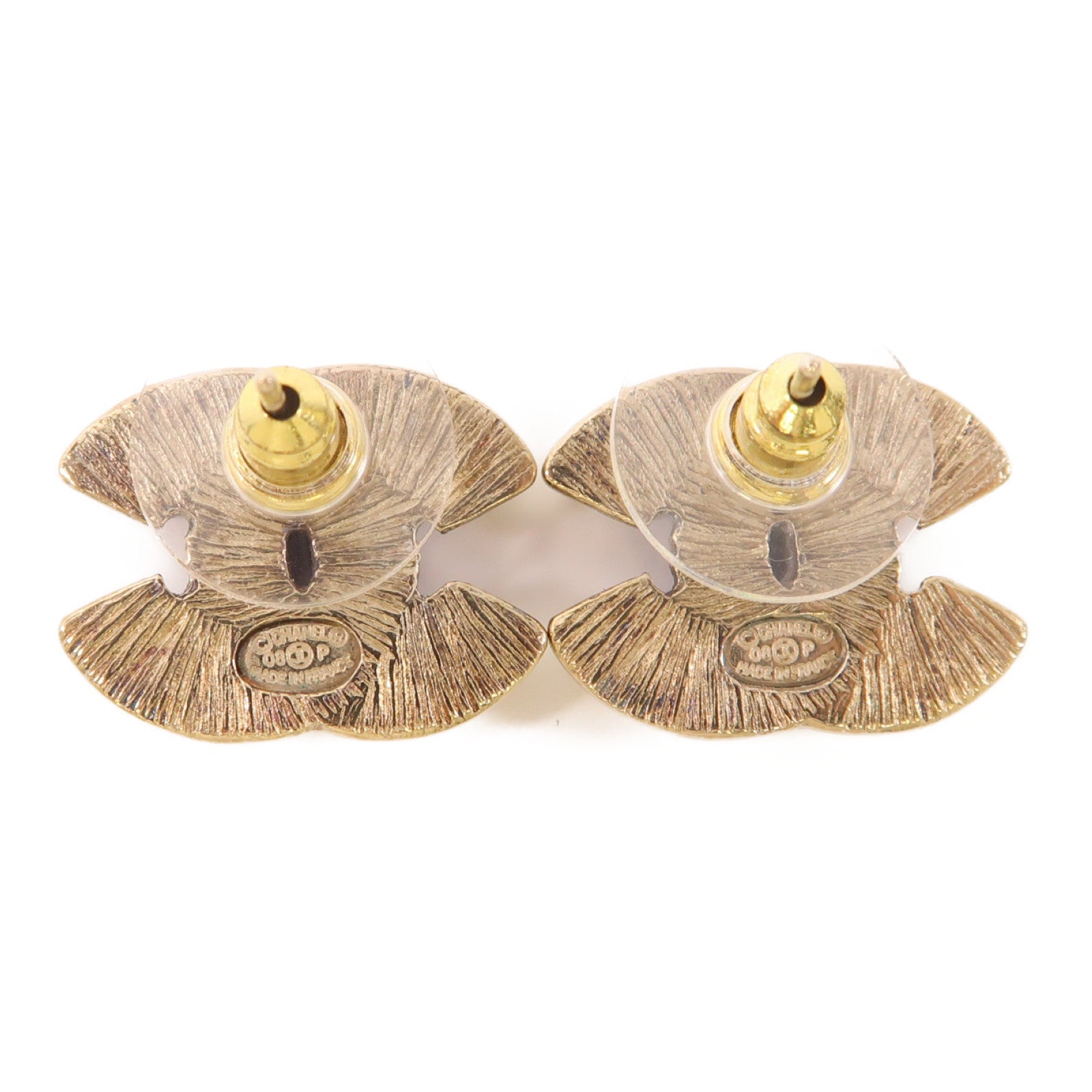 CHANEL 金屬Earrings耳環金色/紫色
