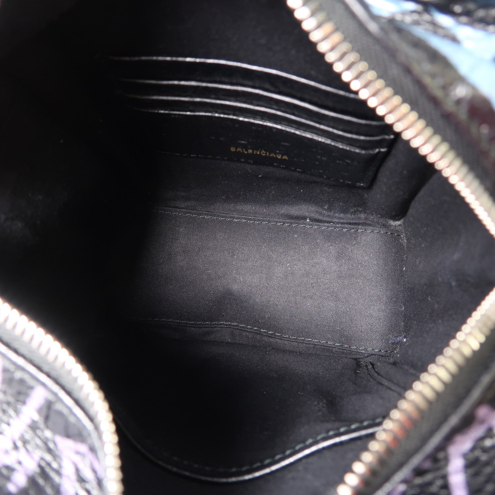 BALENCIAGA 牛皮皮革Shoulder Bag銀扣手挽肩背兩用袋黑色