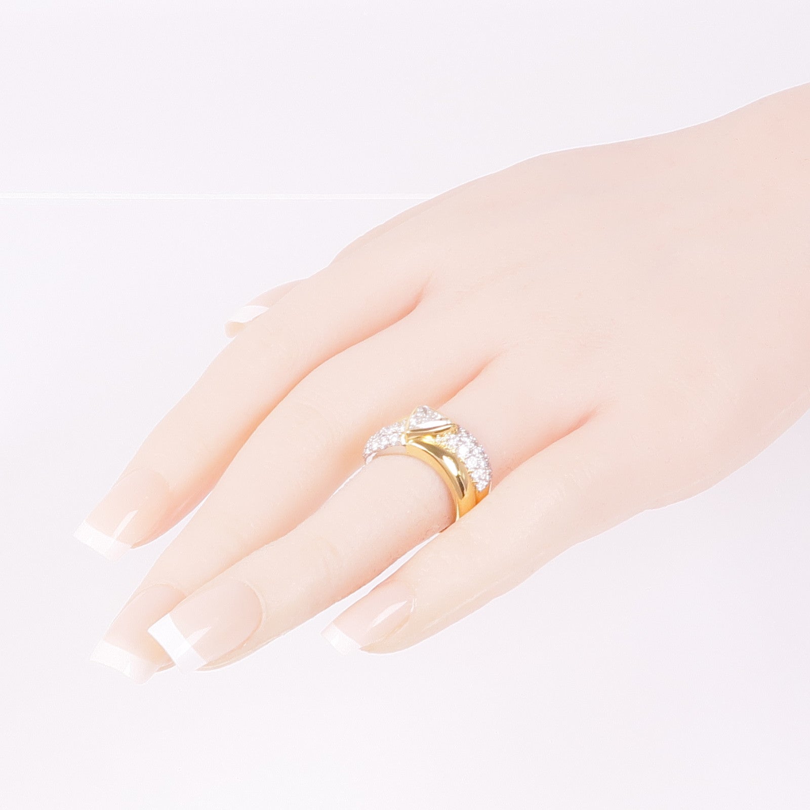 JEWELRY 18K黃金/PT900鉑金Diamond Ring鑽石戒指US#6