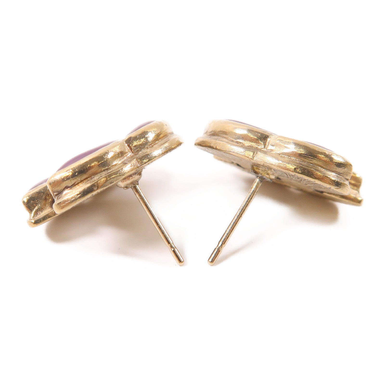 CHANEL 金屬Earrings耳環金色/紫色