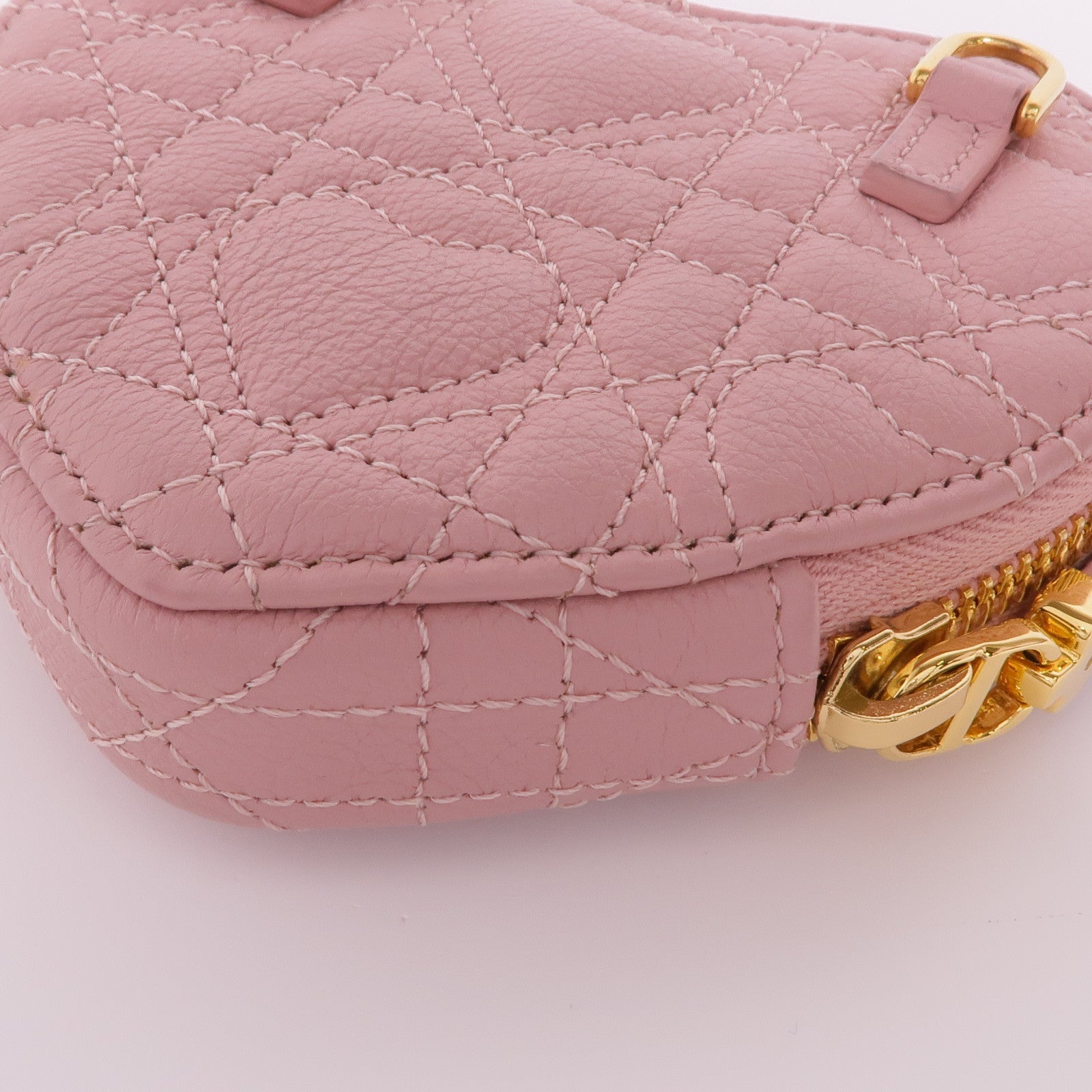 Dior 牛皮皮革Caro Heart Chain Shoulder Bag金扣鏈帶肩背袋