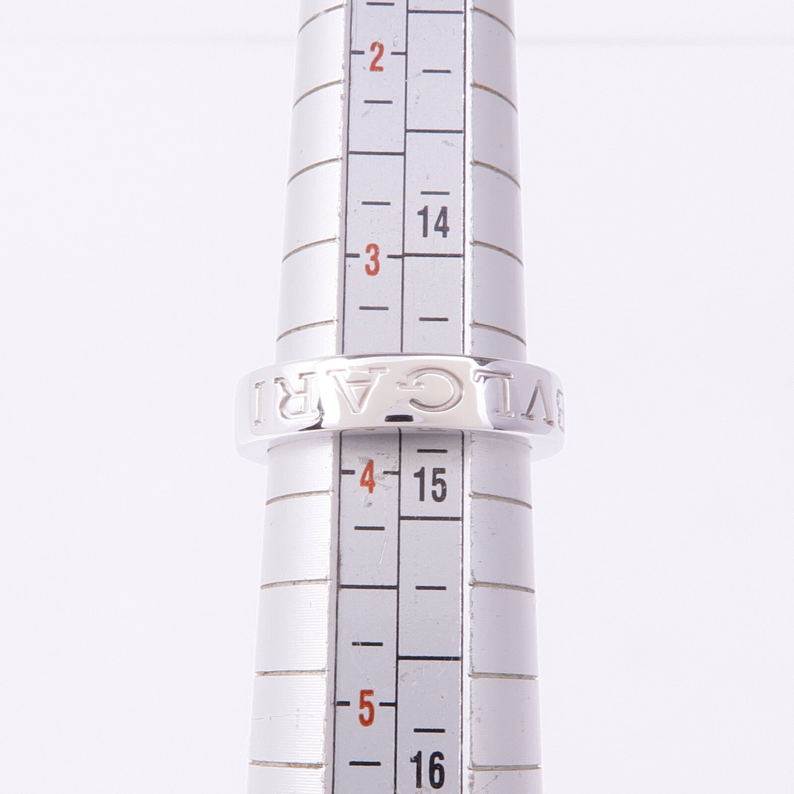 BVLGARI 18K白金B-zero1 Double Logo Diamond Ring鑽石戒指US#3.5