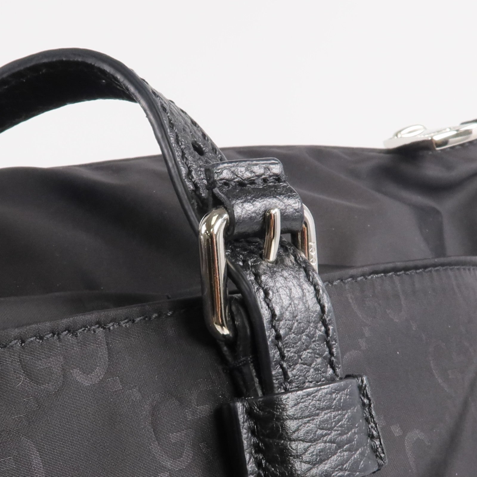 GUCCI 尼龍2 Way Shoulder銀扣手挽肩背兩用袋