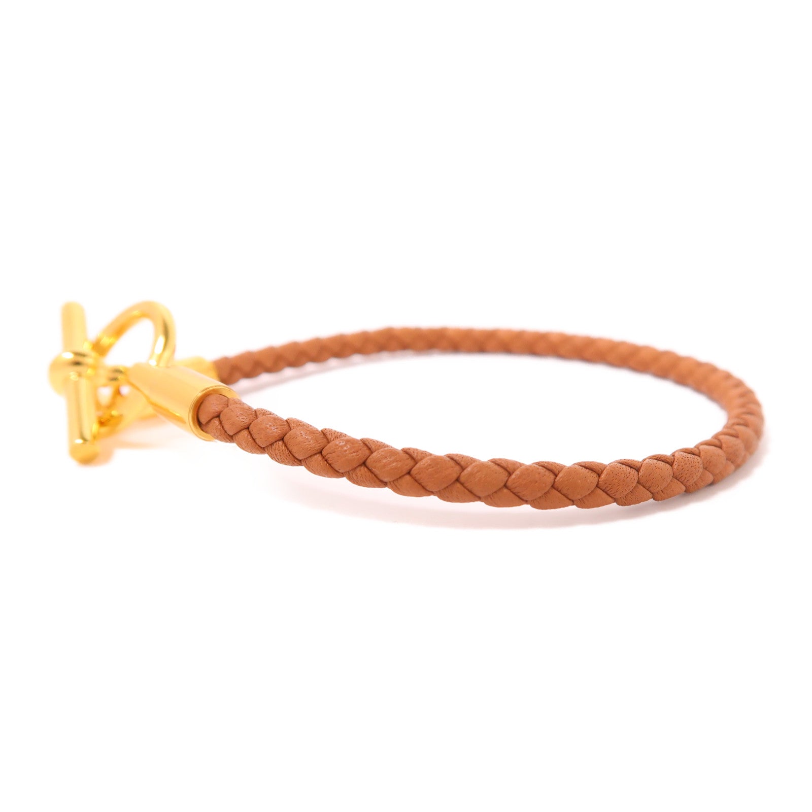 HERMES Swift皮革Glenan H Trio Bracelet金扣手帶Gold
