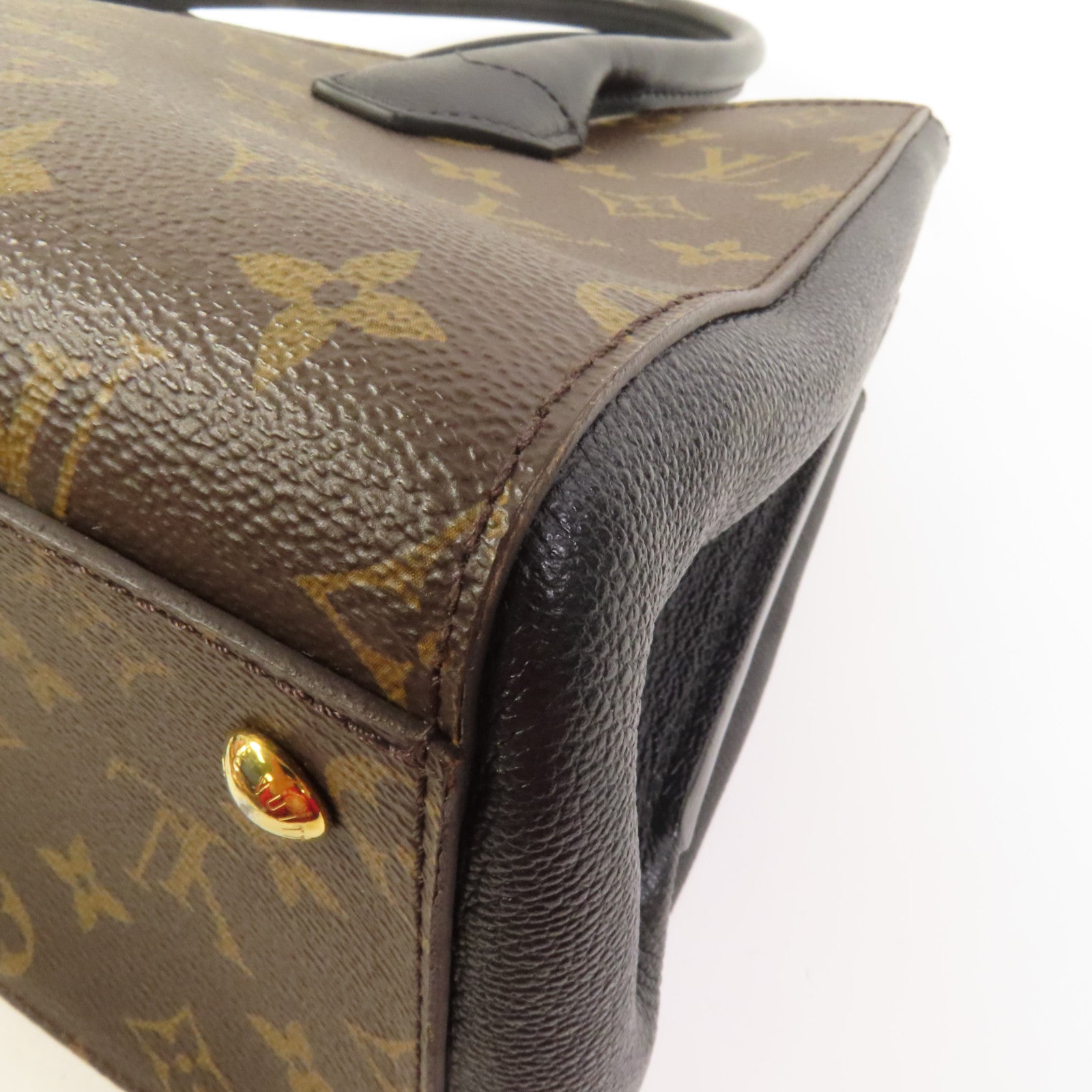 LOUIS VUITTON Monogram/牛皮皮革Florine金扣手挽肩背兩用袋