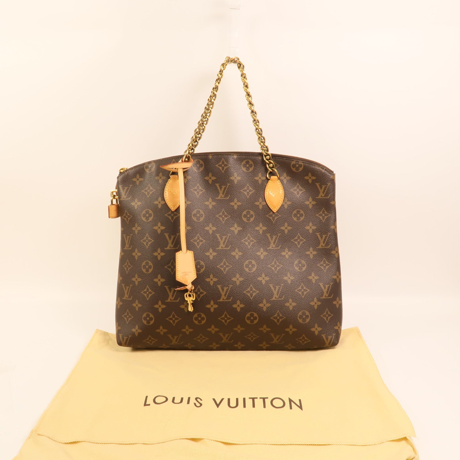LOUIS VUITTON Monogram Lockit Chain金扣鏈帶手挽袋