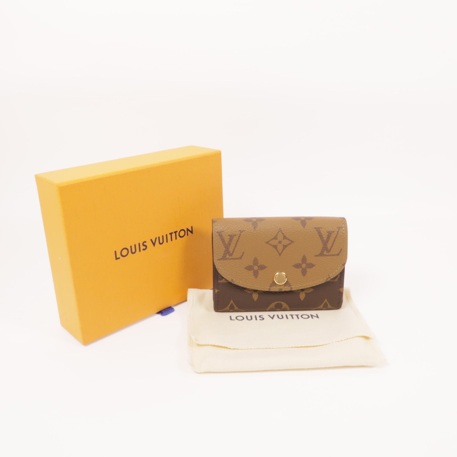 LOUIS VUITTON Monogram Reverse Rosalie Coin Purse金扣零錢包