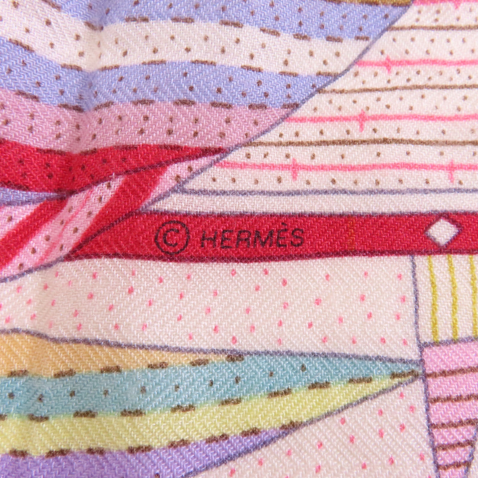 HERMES 羊絨/絲質Scarf圍巾粉紅色/多色