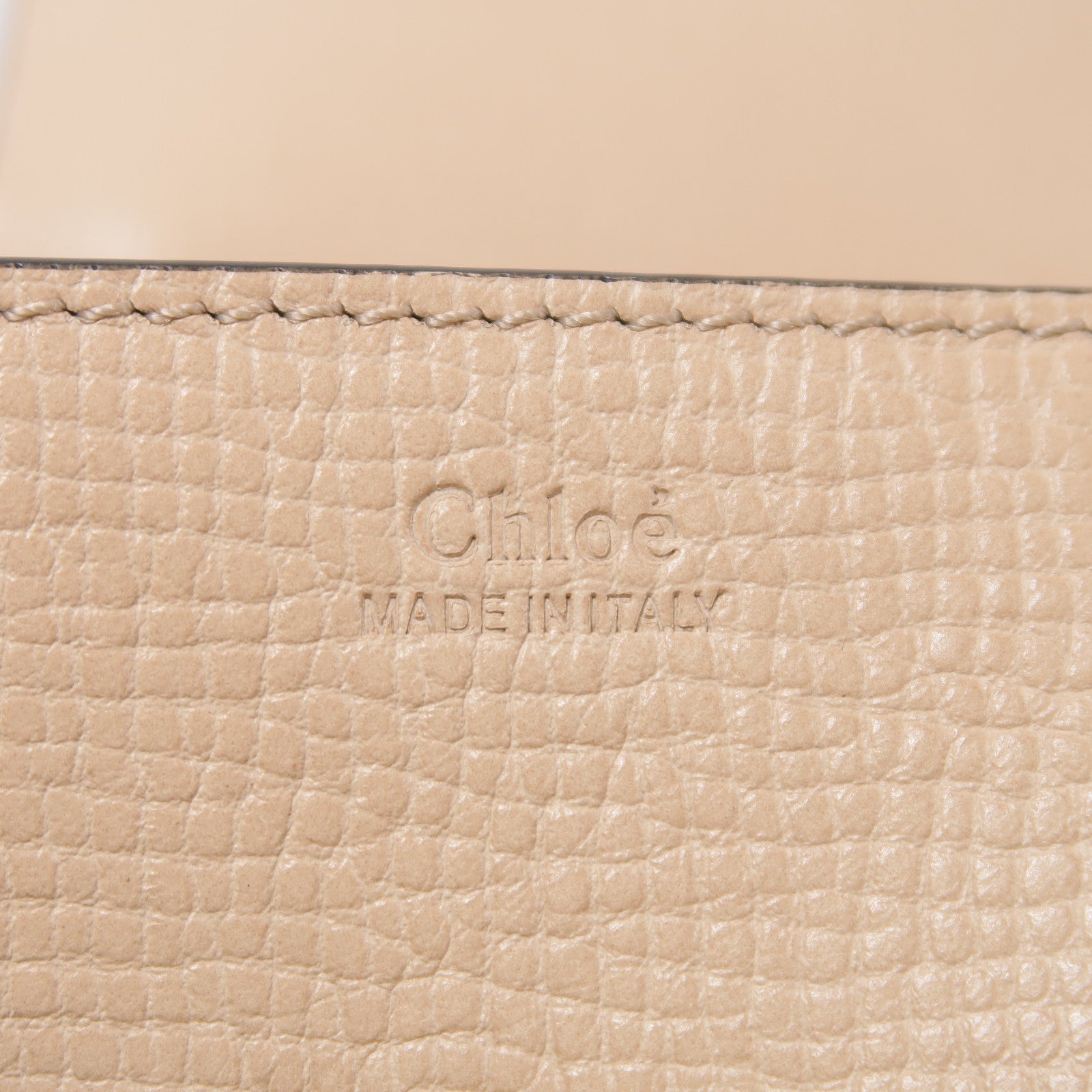 Chloe 牛皮皮革Drew Bag金扣鏈帶肩背袋啡色/米色