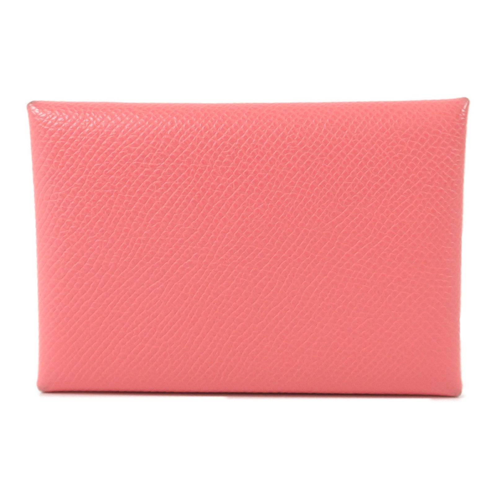 HERMES Epsom皮革Calvi Duo卡片套Rose Azalee
