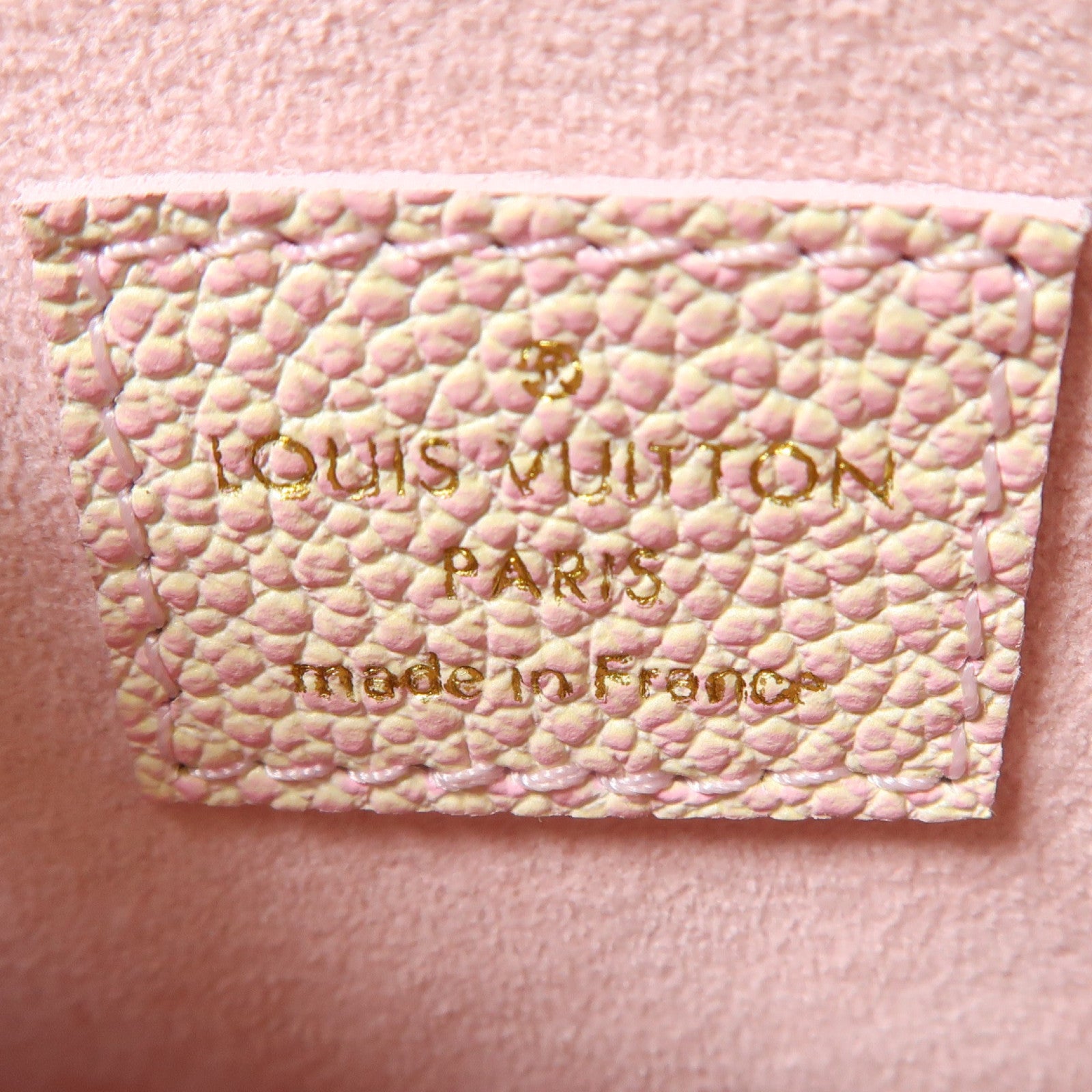 LOUIS VUITTON Monogram Empreinte Nano Speedy金扣手挽肩背兩用袋粉紅色/黃色