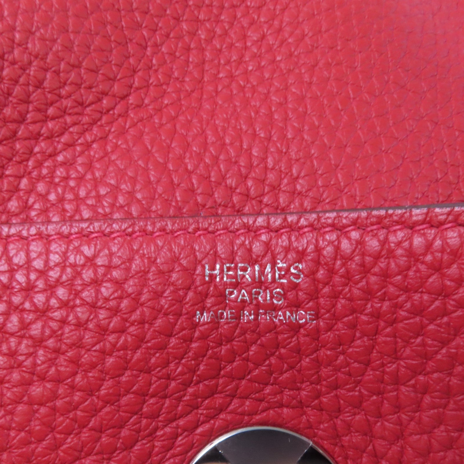 HERMES Clemence皮革Lindy 30銀扣肩背袋