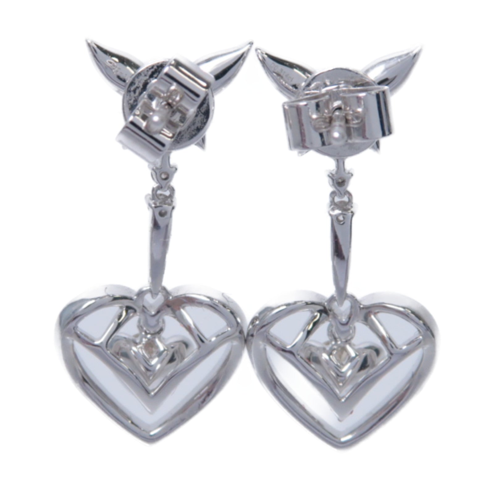 JEWELRY 【激減優惠】18K白金Diamond Earrings 0.314ct/0.101ct鑽石耳環