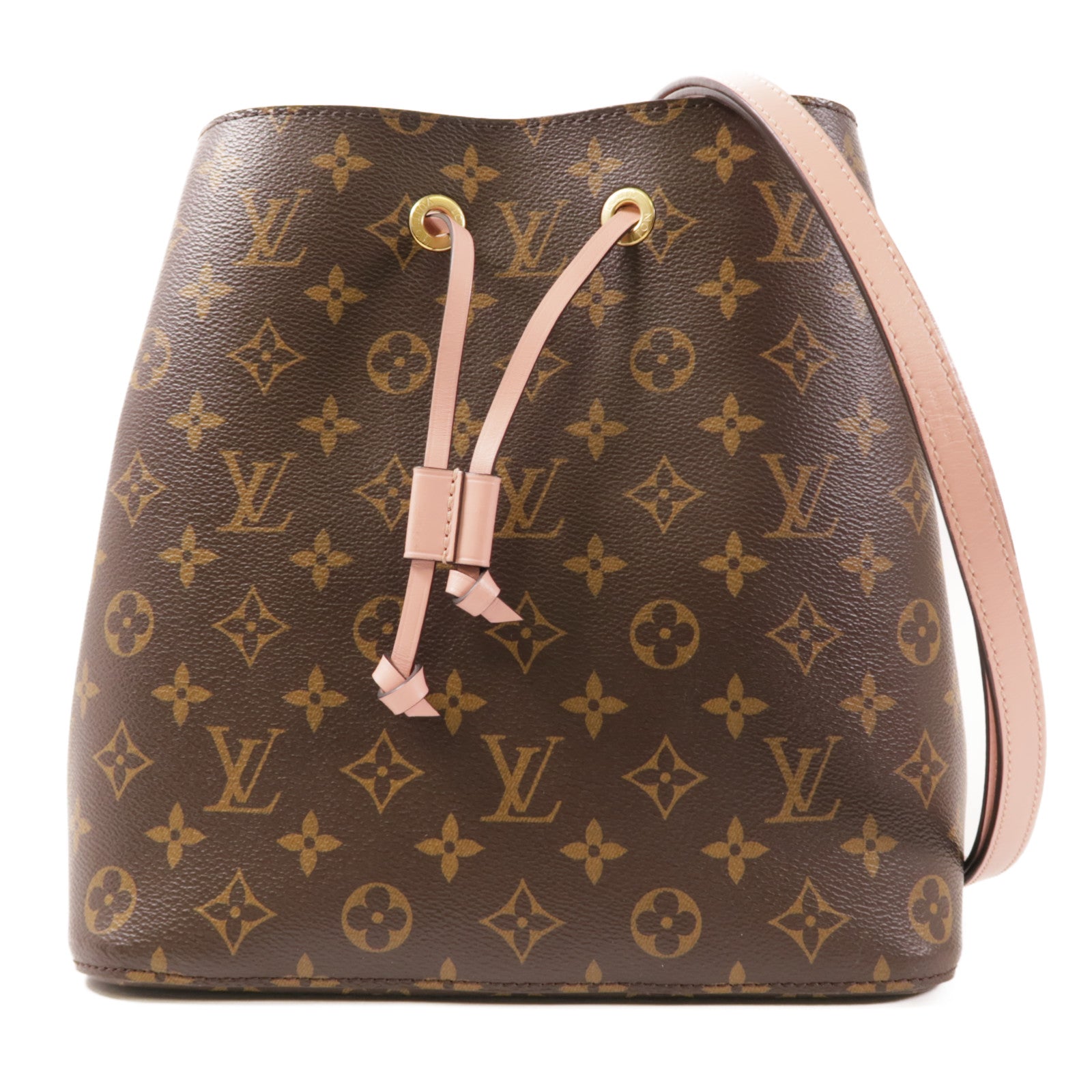 LOUIS VUITTON LV GHW Neo Noe Shoulder Bag M44022 Monogram Brown/Pink