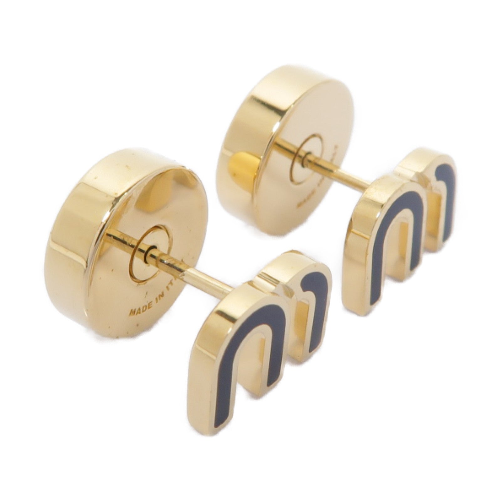 Miu Miu 金屬Earrings耳環黑色/金色