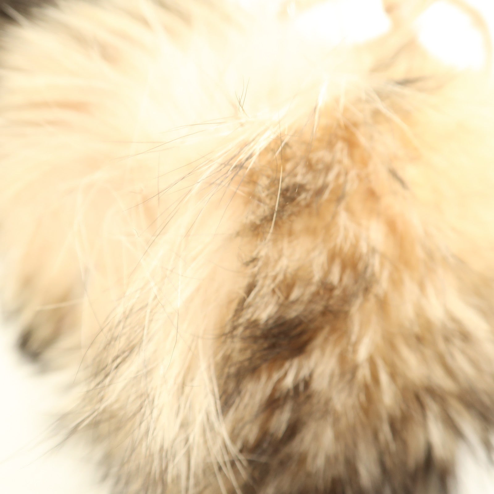 FENDI 狐狸毛Peekaboo S Size銀扣手挽肩背兩用袋