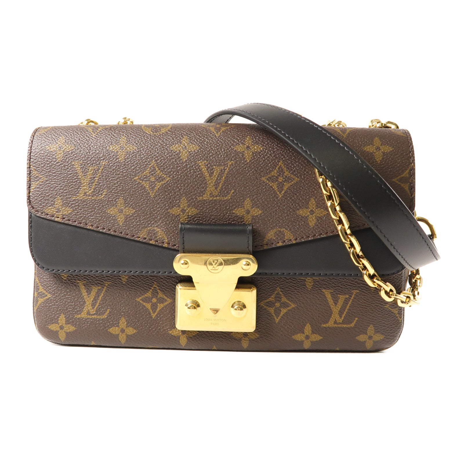 LOUIS VUITTON Monogram Marceau金扣肩背袋棕色